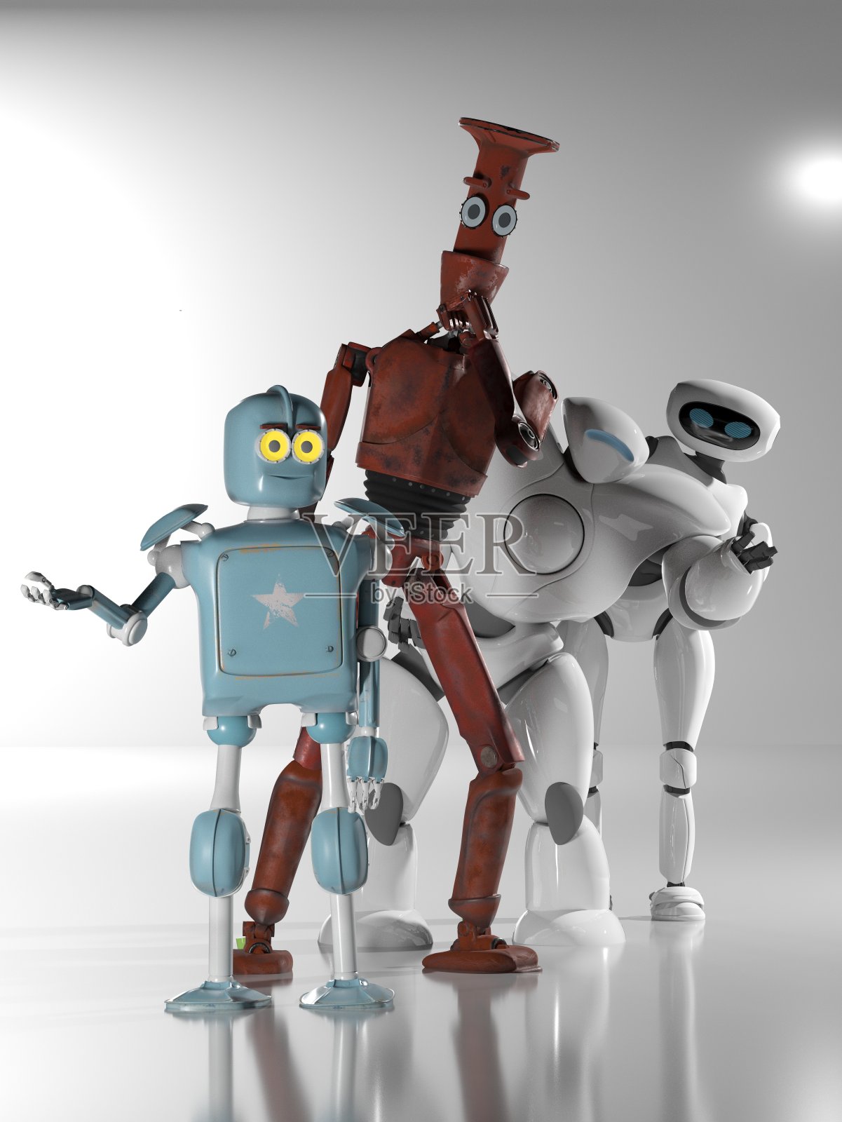 机器人。3 d渲染。照片摄影图片