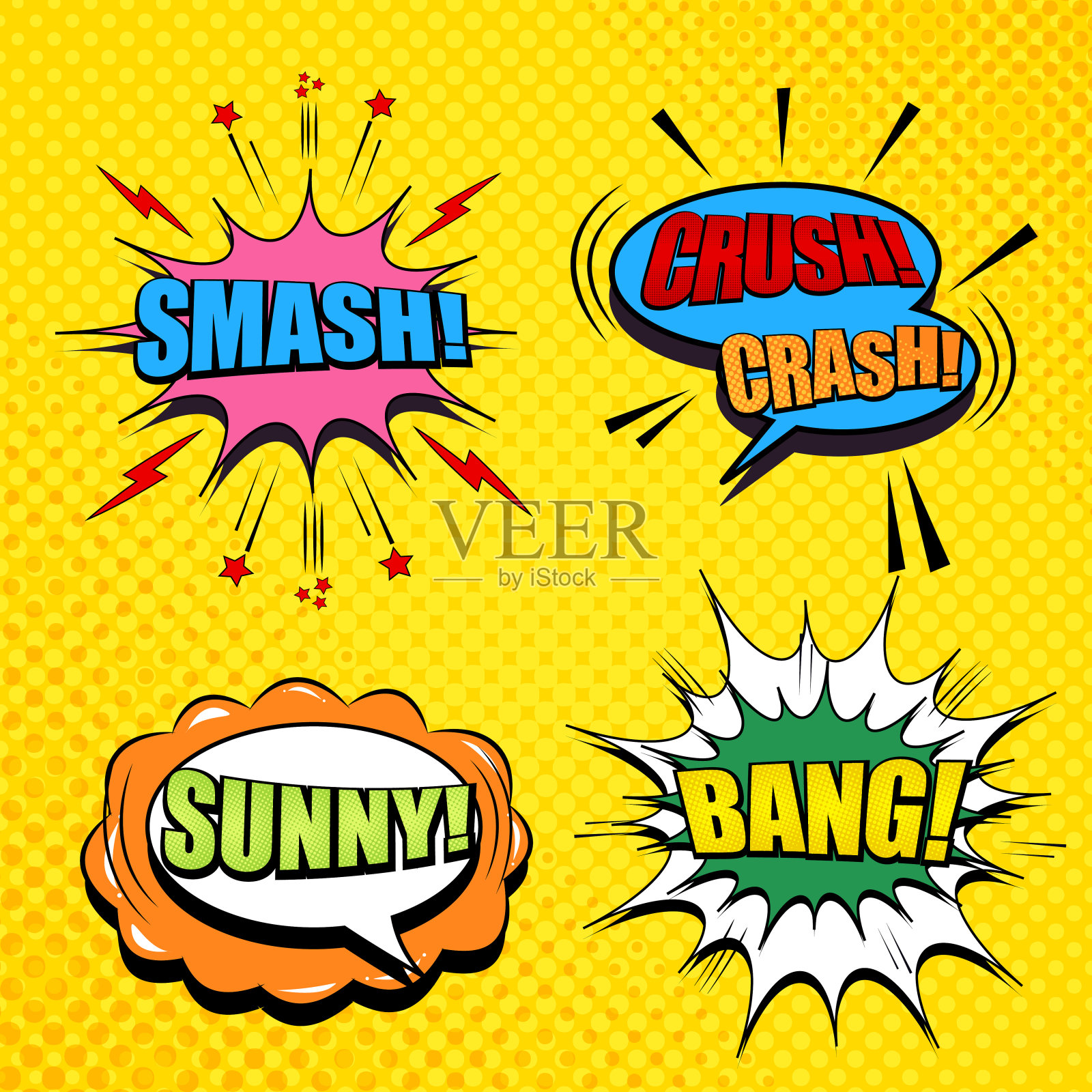 漫画的页面集合设计元素图片