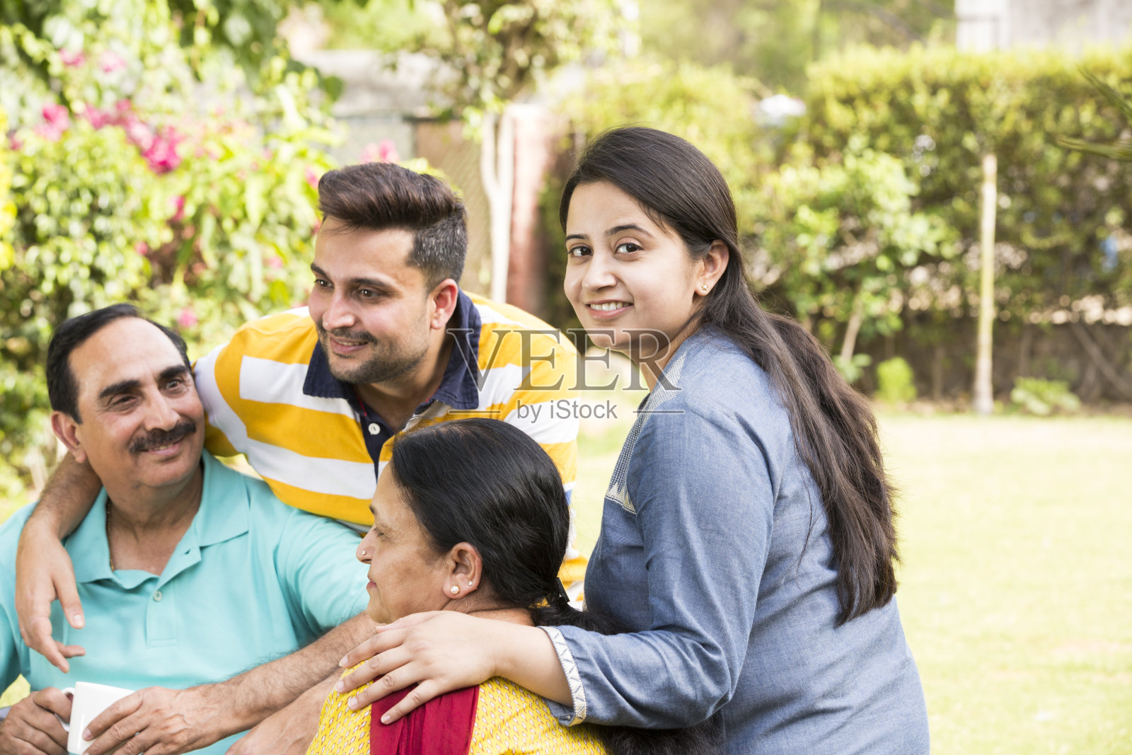 印度家庭肖像-库存图像照片摄影图片
