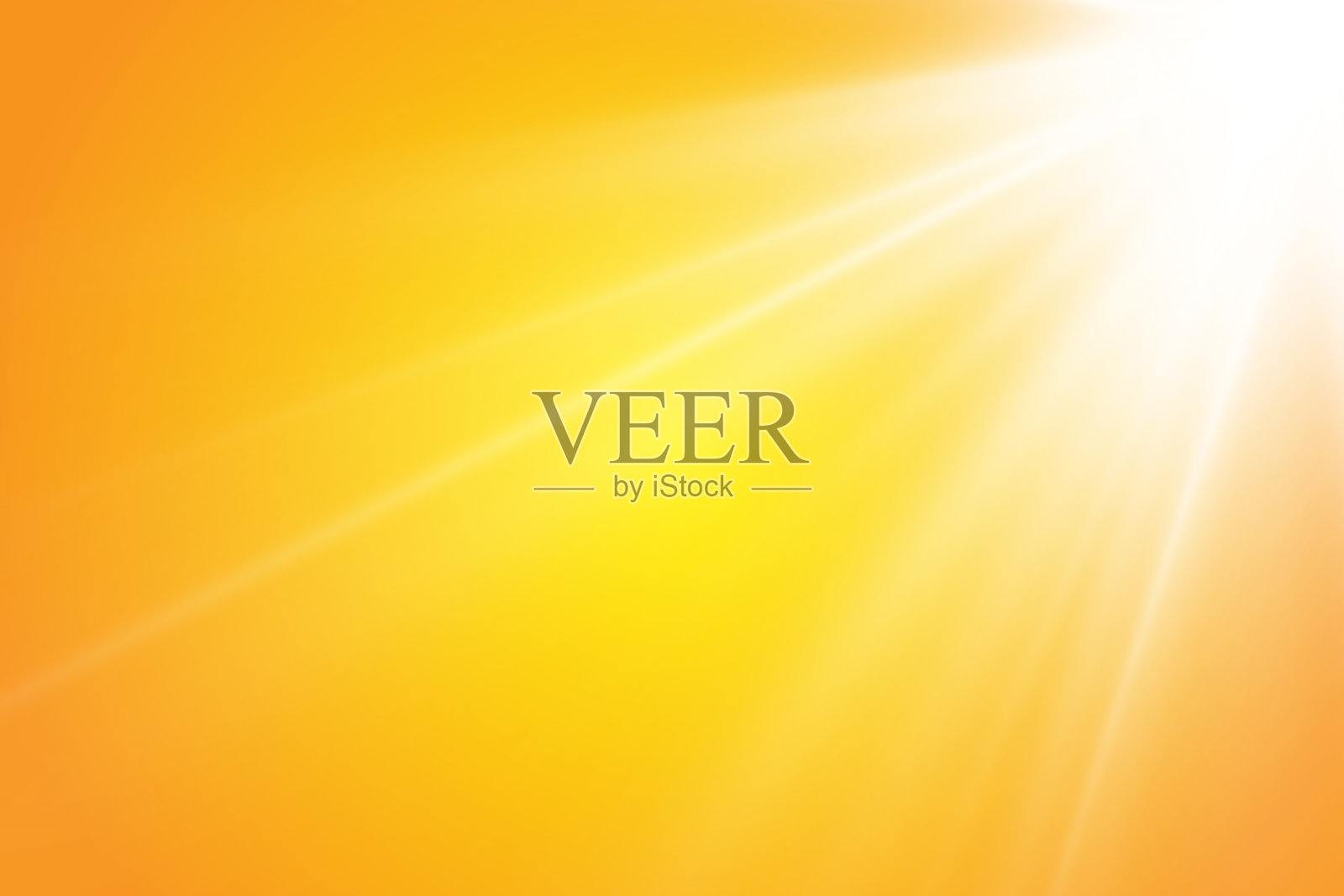 温暖的阳光在黄色的背景上。莱托。Bliki太阳射线插画图片素材