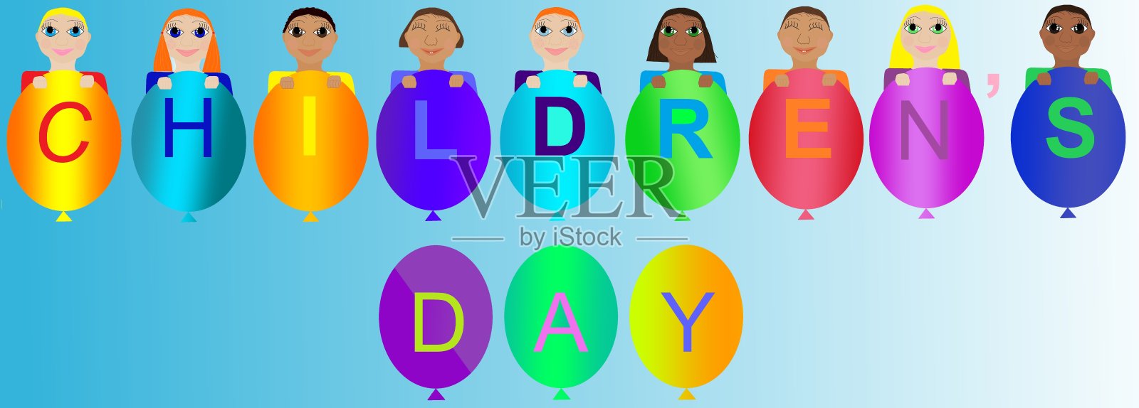 国际儿童节插画图片素材