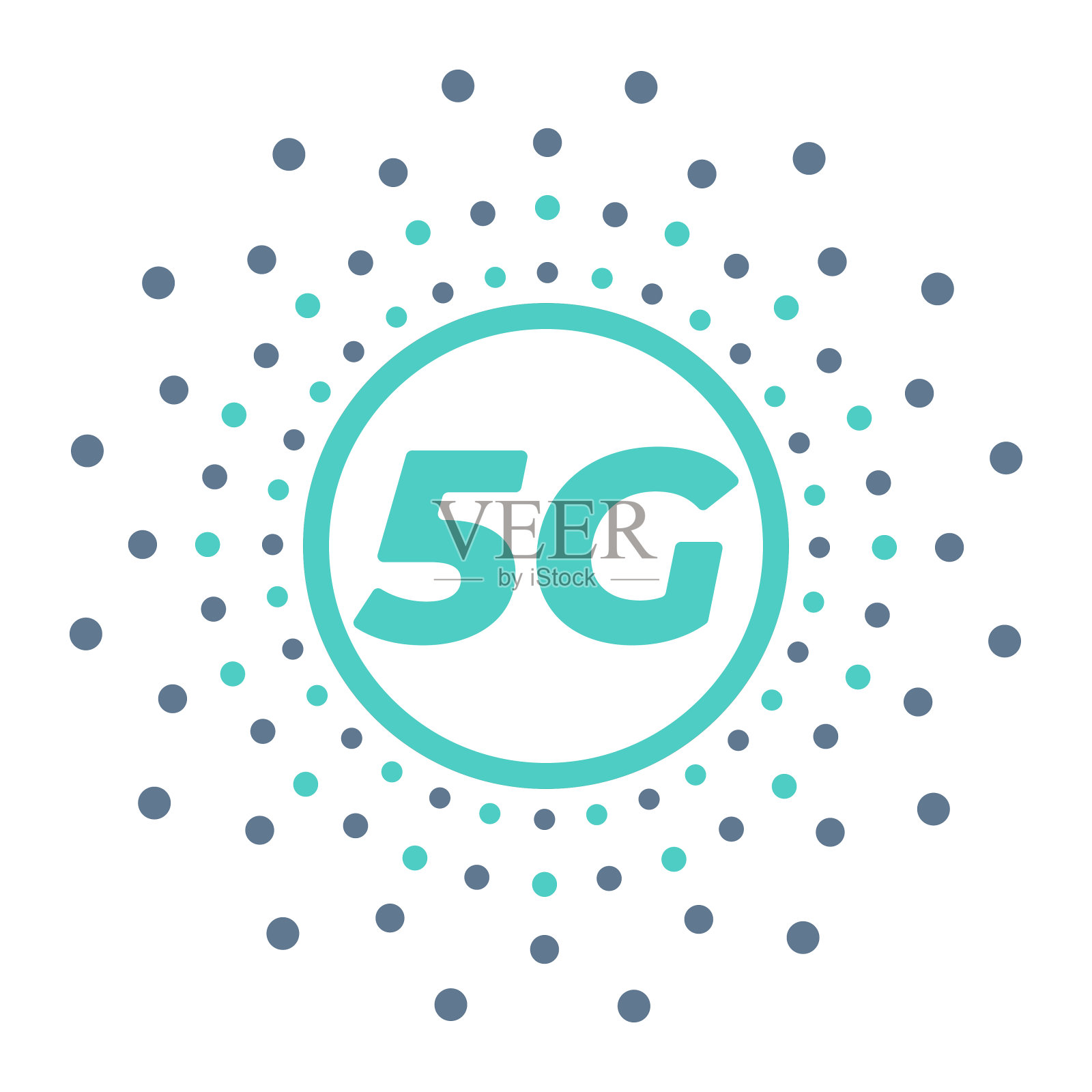 5g无线移动互联网标准平徽插画图片素材