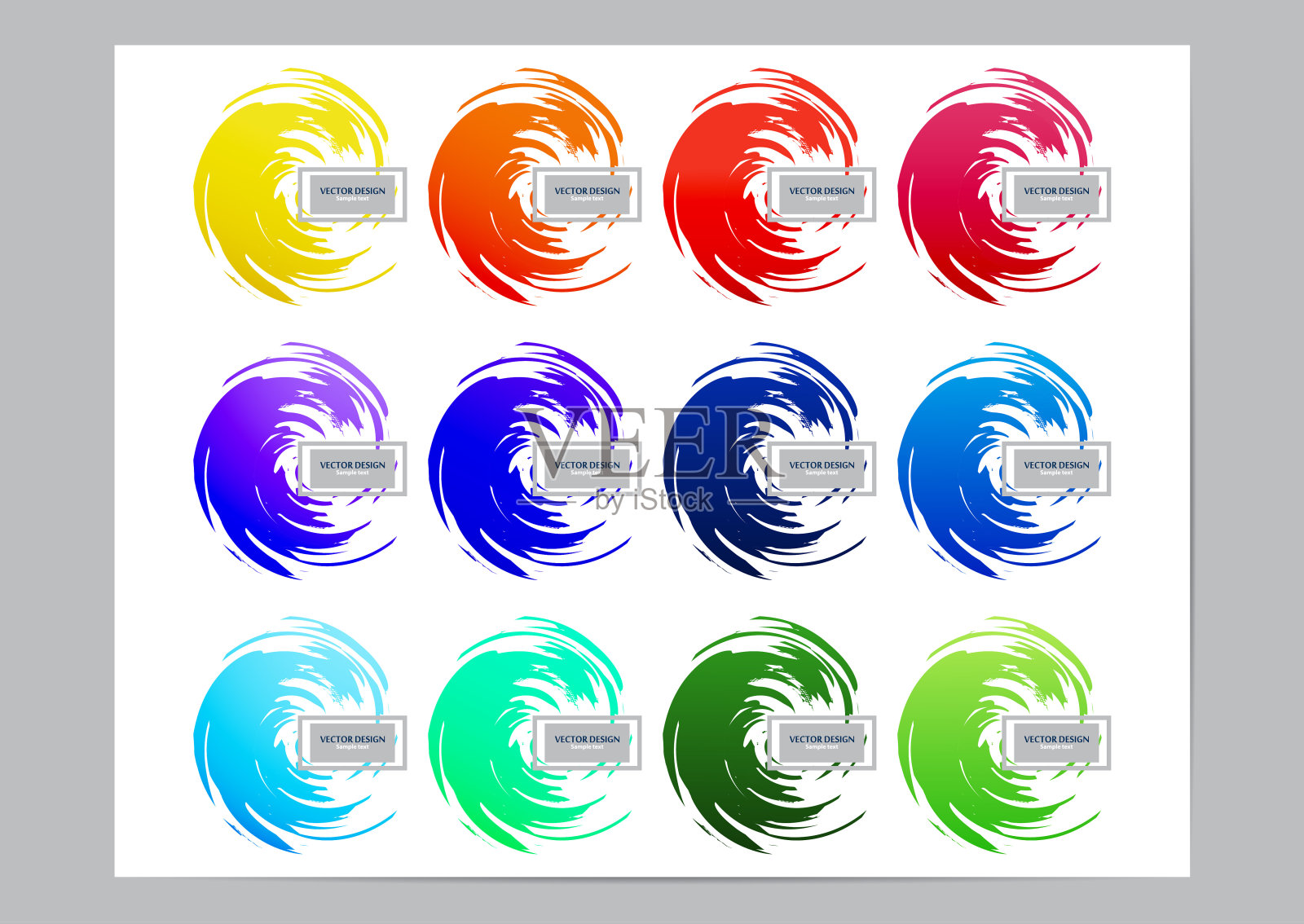 在白色背景上使用明亮的笔触。插画图片素材