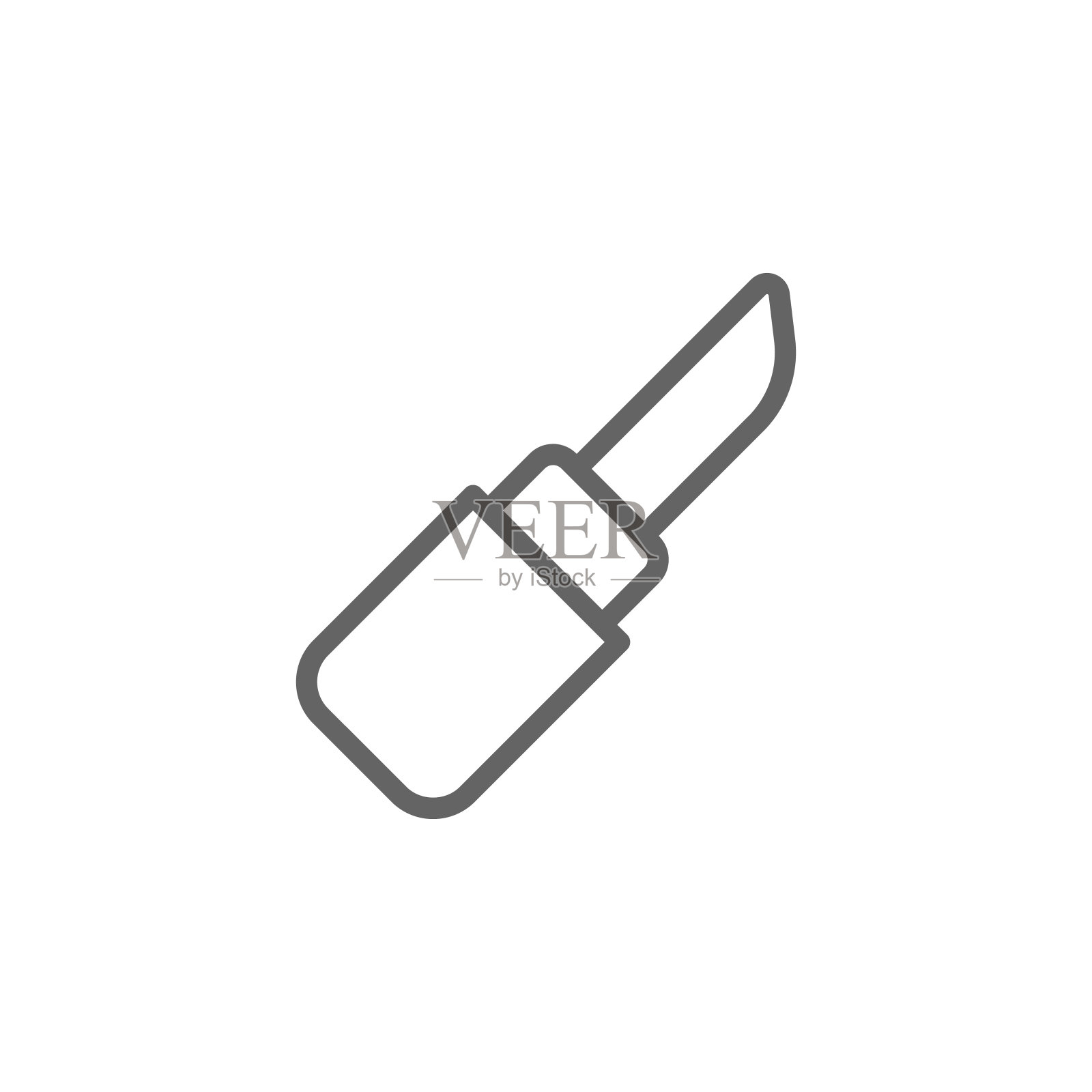 口红轮廓图标。美丽的元素和化妆品插图图标。符号和符号可以用于网页，标志，手机应用程序，UI，用户体验插画图片素材