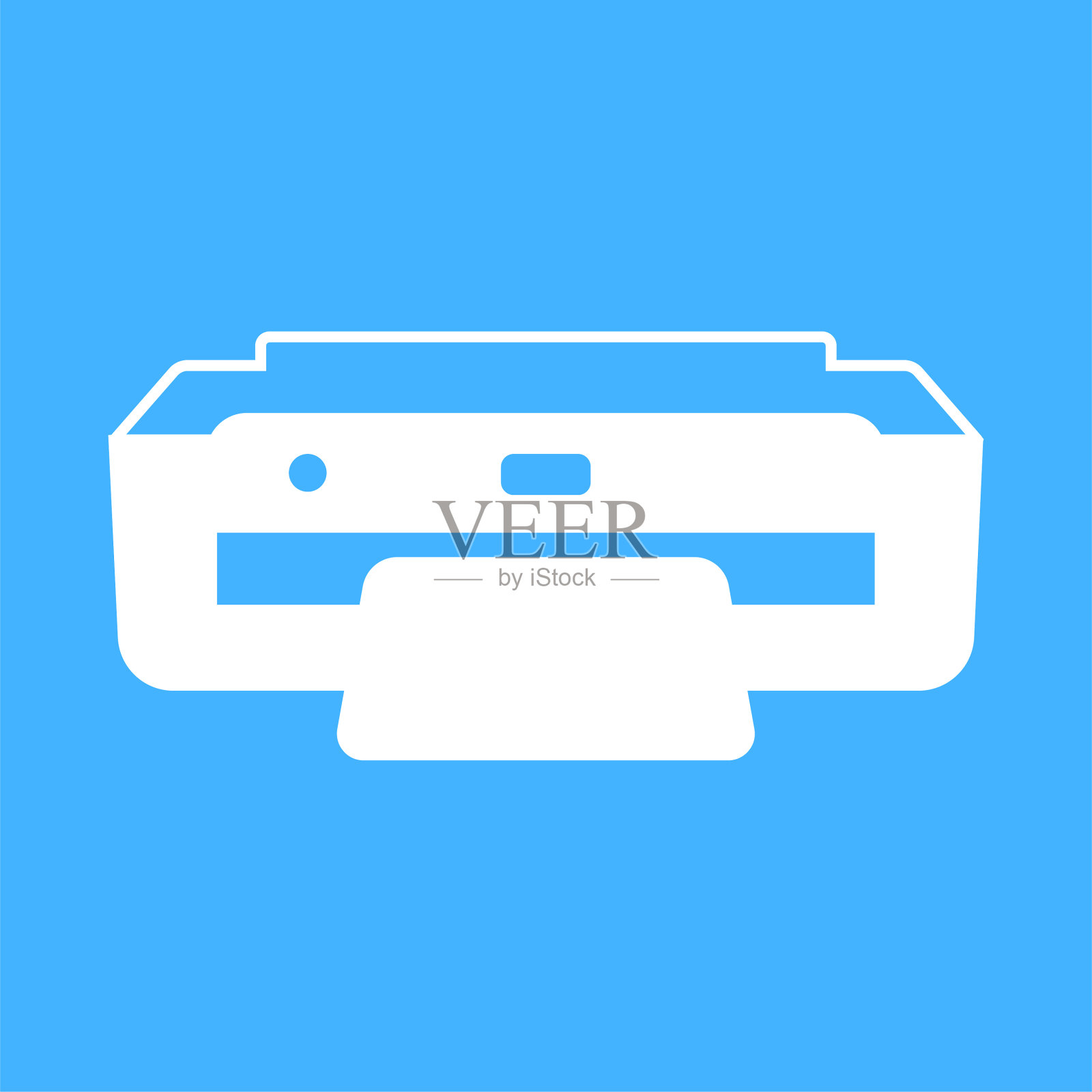 打印机符号图标-矢量插画图片素材