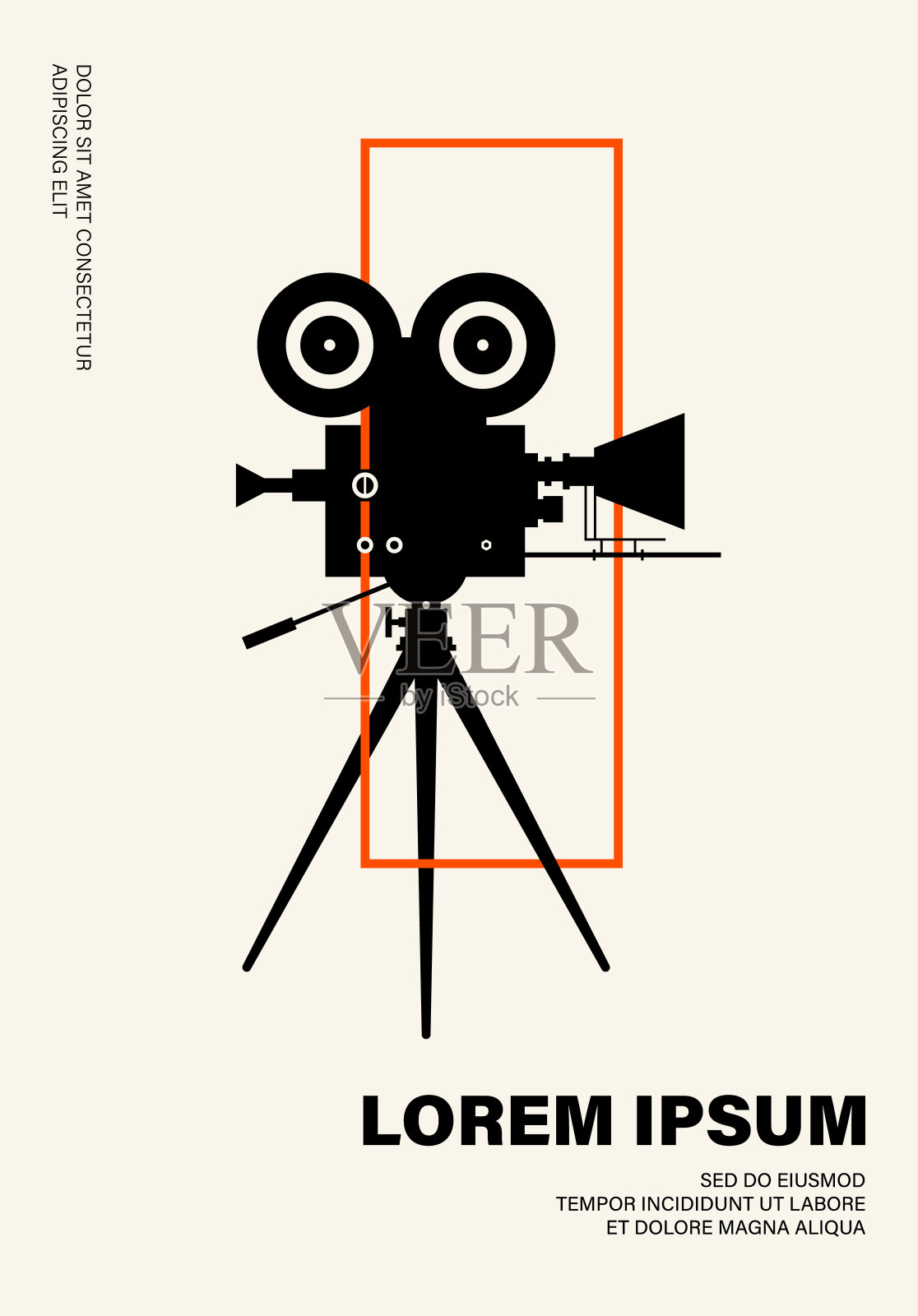 电影和电影海报现代复古复古的风格插画图片素材