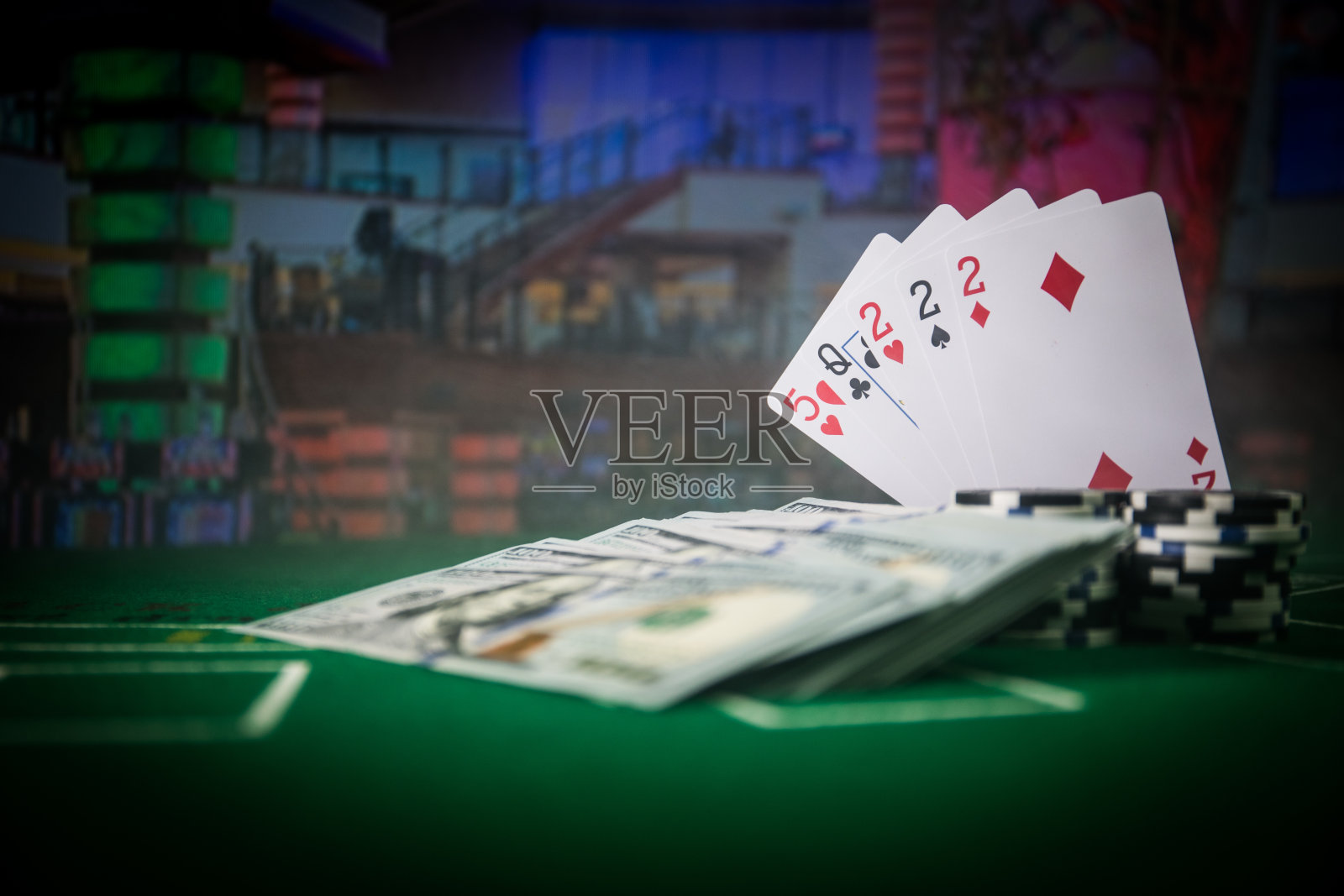 赌场元素上的色彩隔离，老虎机，轮盘，骰子，赌场芯片图像照片摄影图片