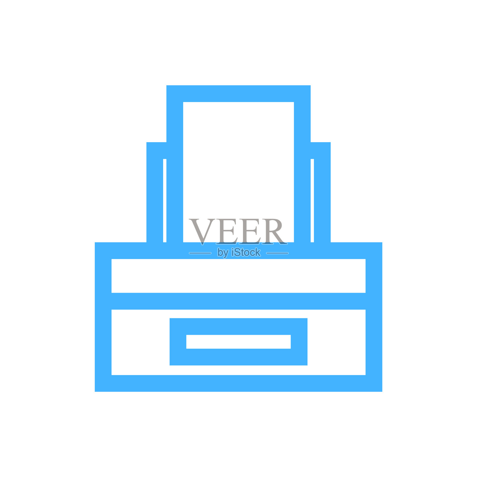 打印机图标矢量-传真符号插画图片素材