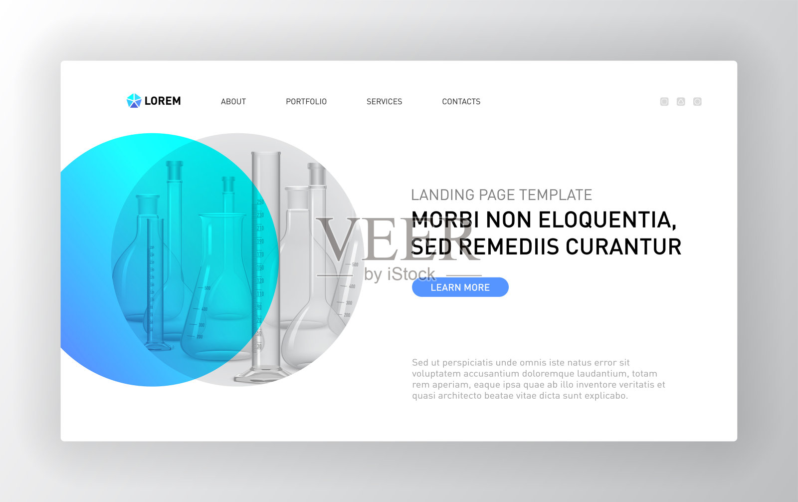 药物登陆页面模板插画图片素材