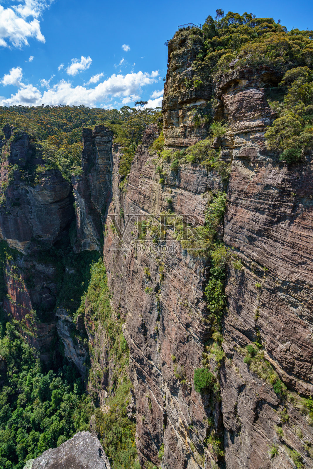 布道台岩瞭望台，蓝山国家公园，澳大利亚照片摄影图片