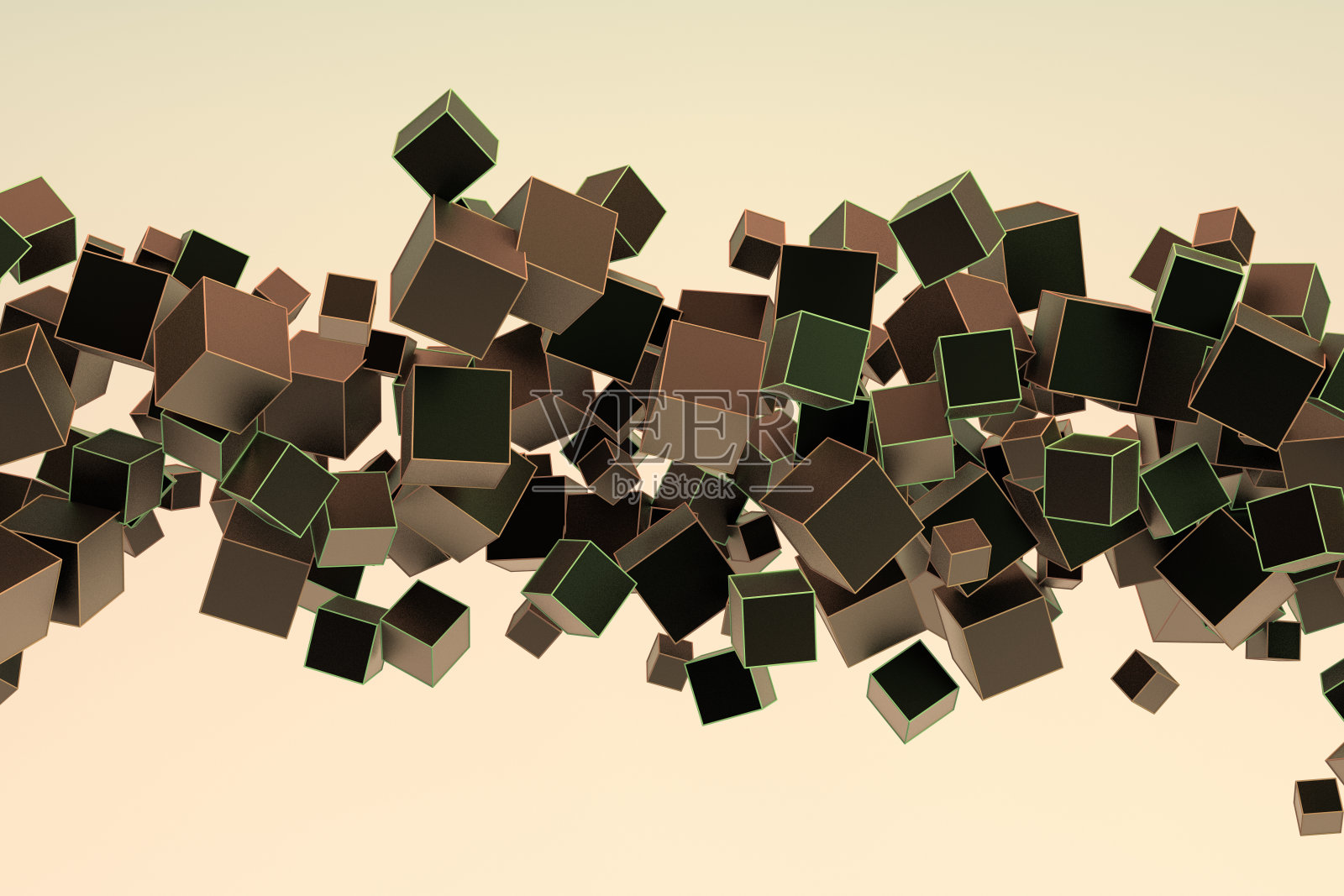 抽象三维立方体背景照片摄影图片