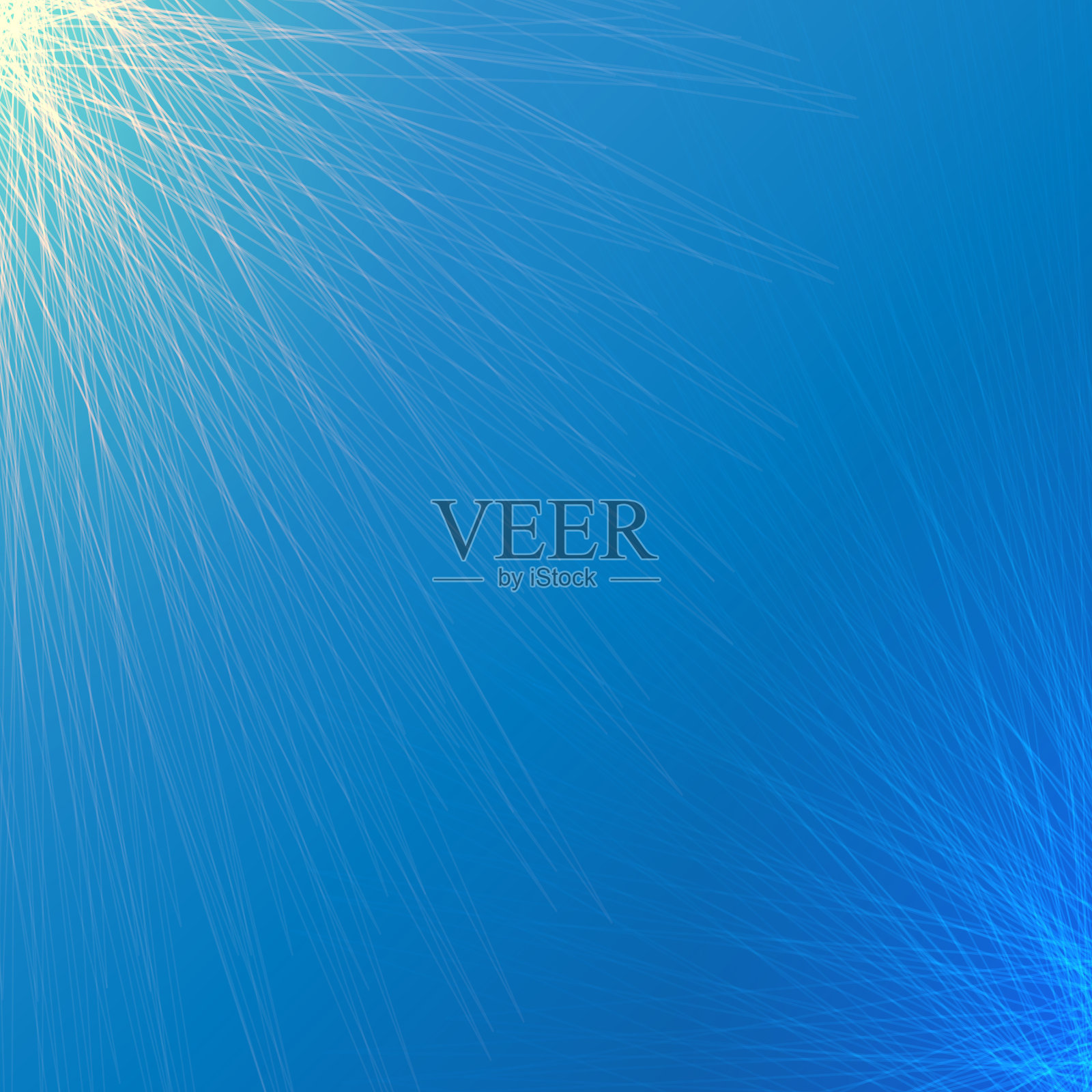 蓝色背景与光线插画图片素材