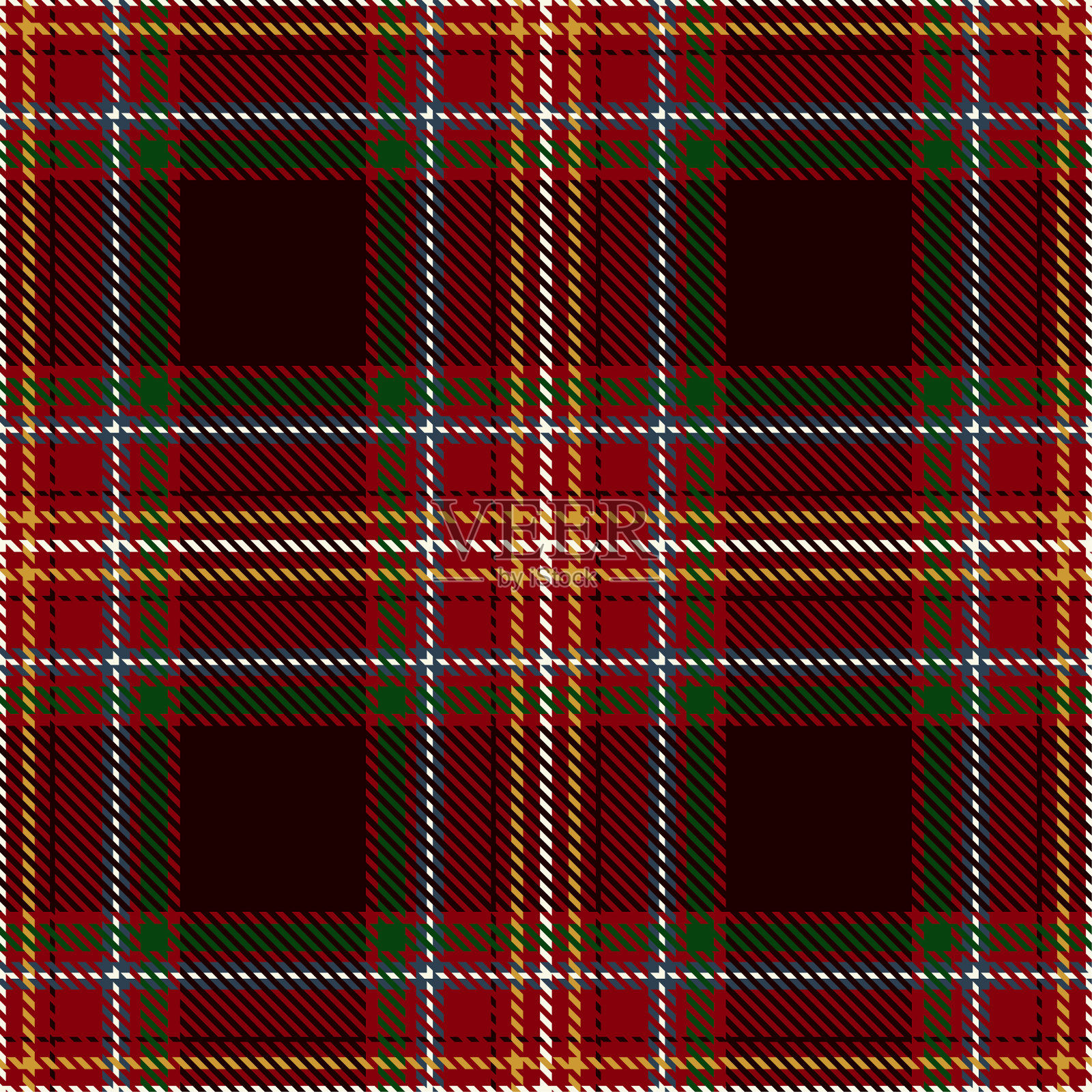 格子呢格子无缝图案背景插画图片素材