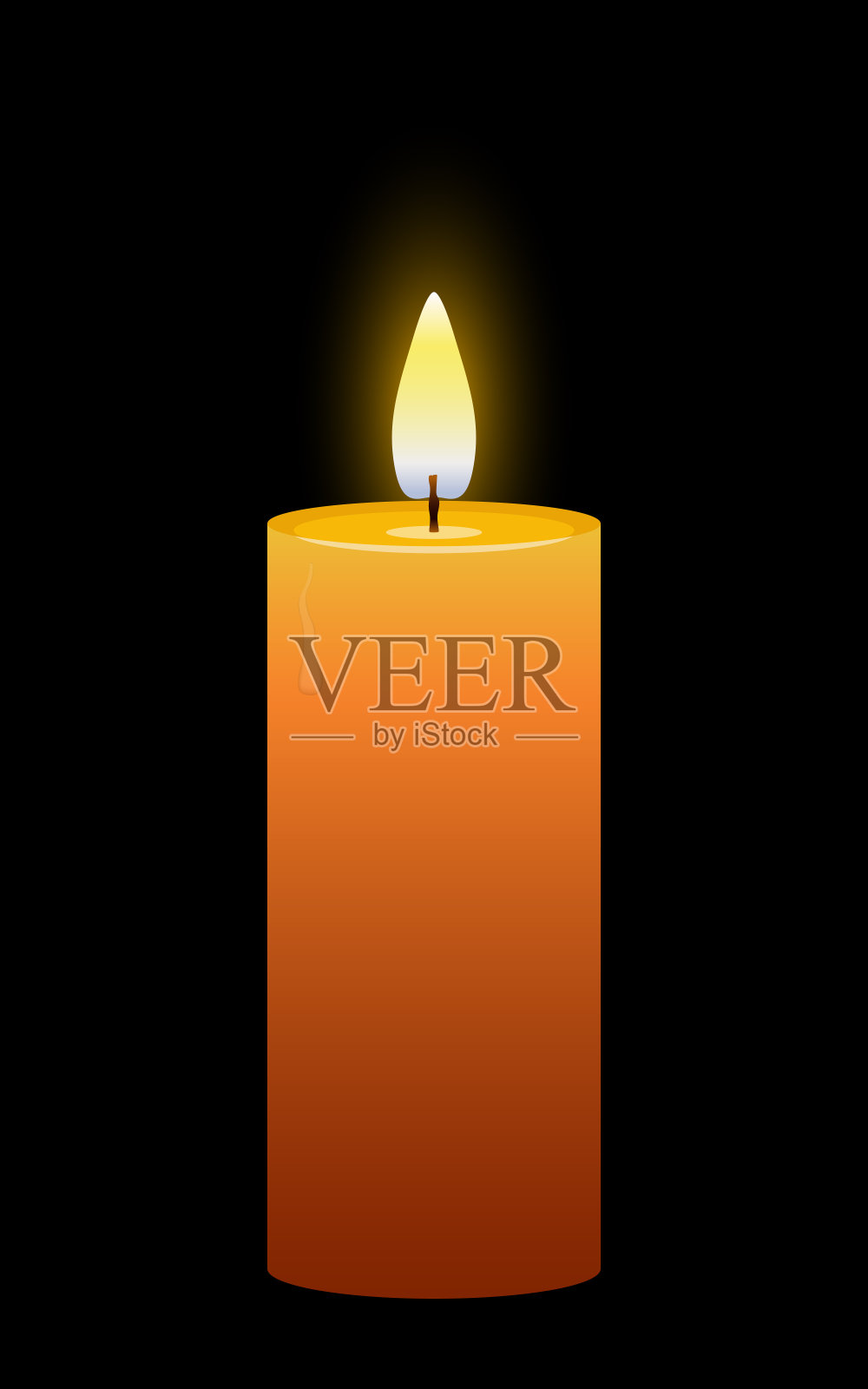 时尚的黄色蜡烛矢量设计插图孤立的背景插画图片素材