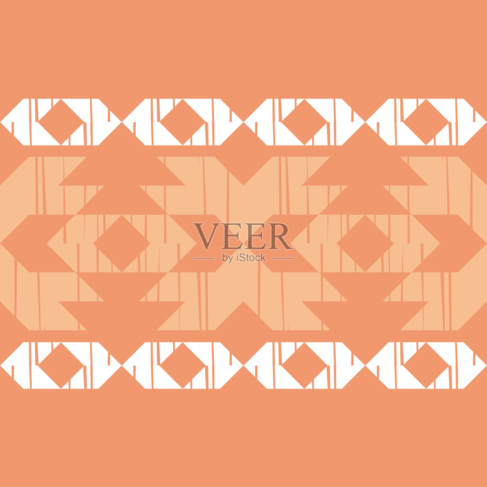 民族波西米亚无缝模式。面料上绣花。错落有致的纹理。插画图片素材