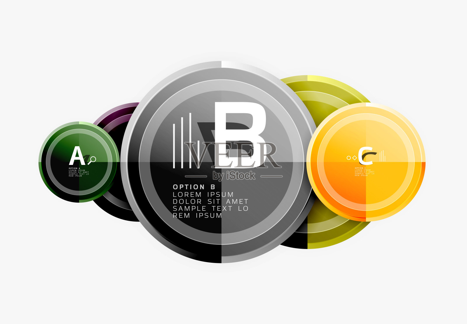 抽象圆形几何形状，现代圆形背景设计元素图片