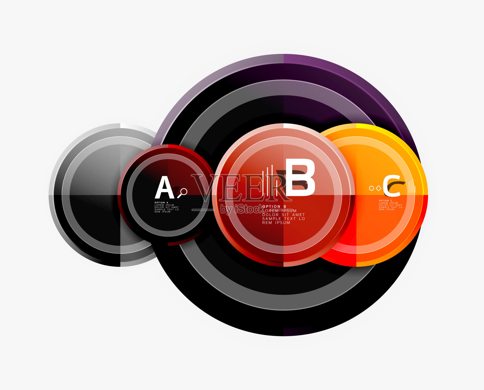 抽象圆形几何形状，现代圆形背景设计元素图片