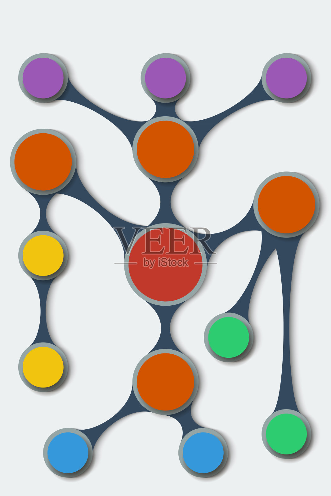 信息图模板。彩色设计风格的元球。插画图片素材