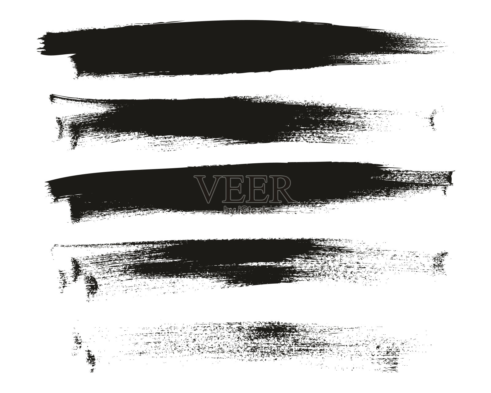 书法油漆薄笔刷背景高细节抽象矢量背景集74插画图片素材