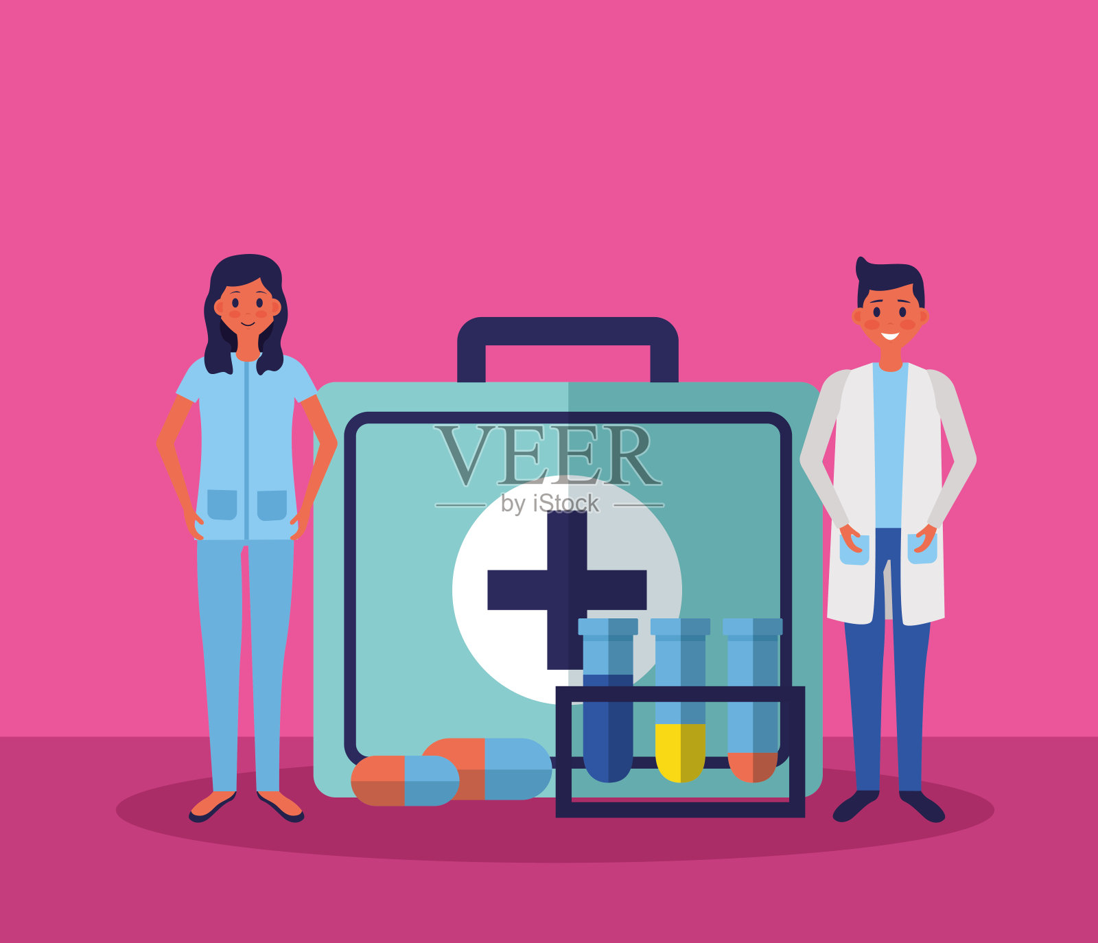 医务人员工作人员插画图片素材