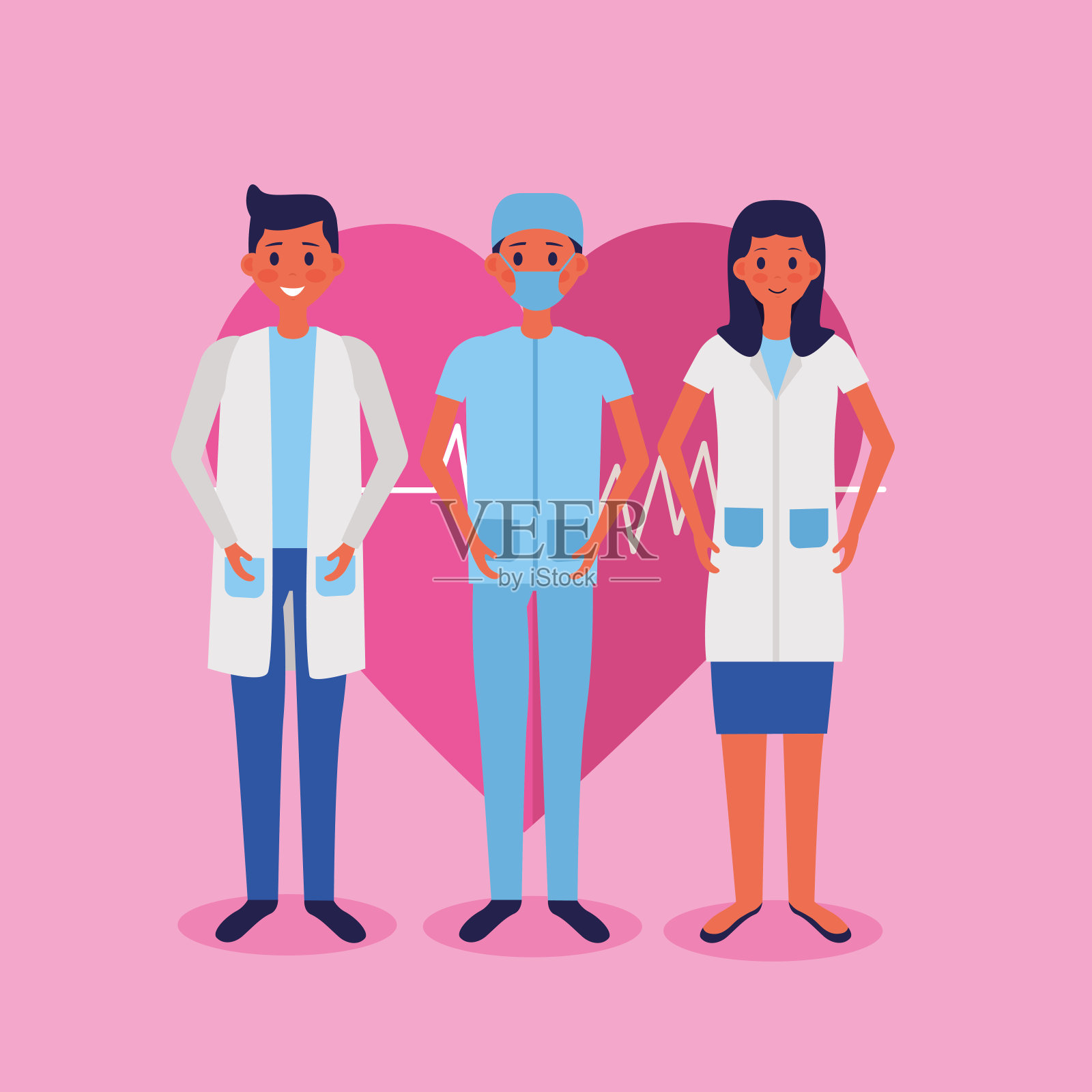 医务人员插画图片素材