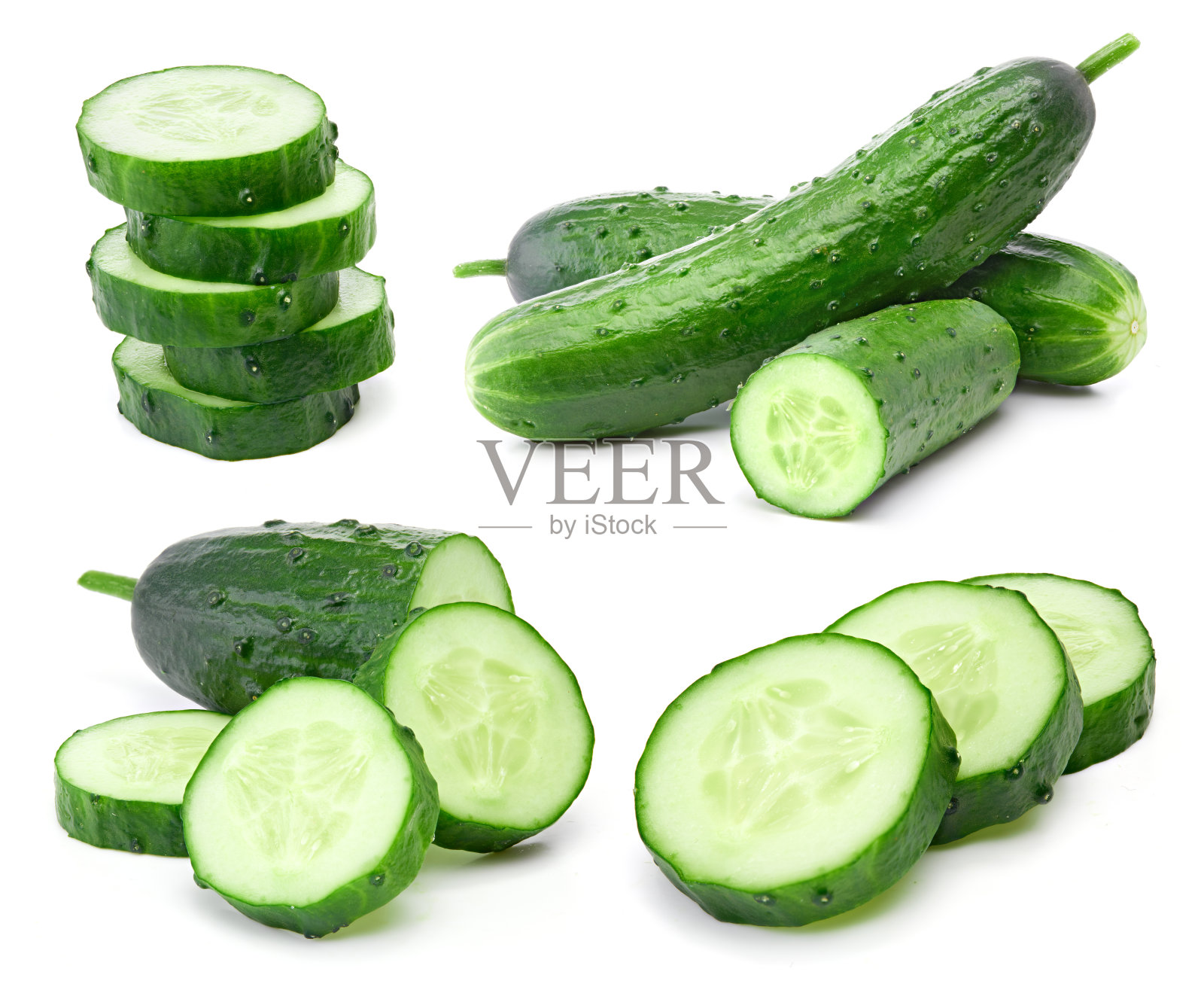 黄瓜收集孤立照片摄影图片