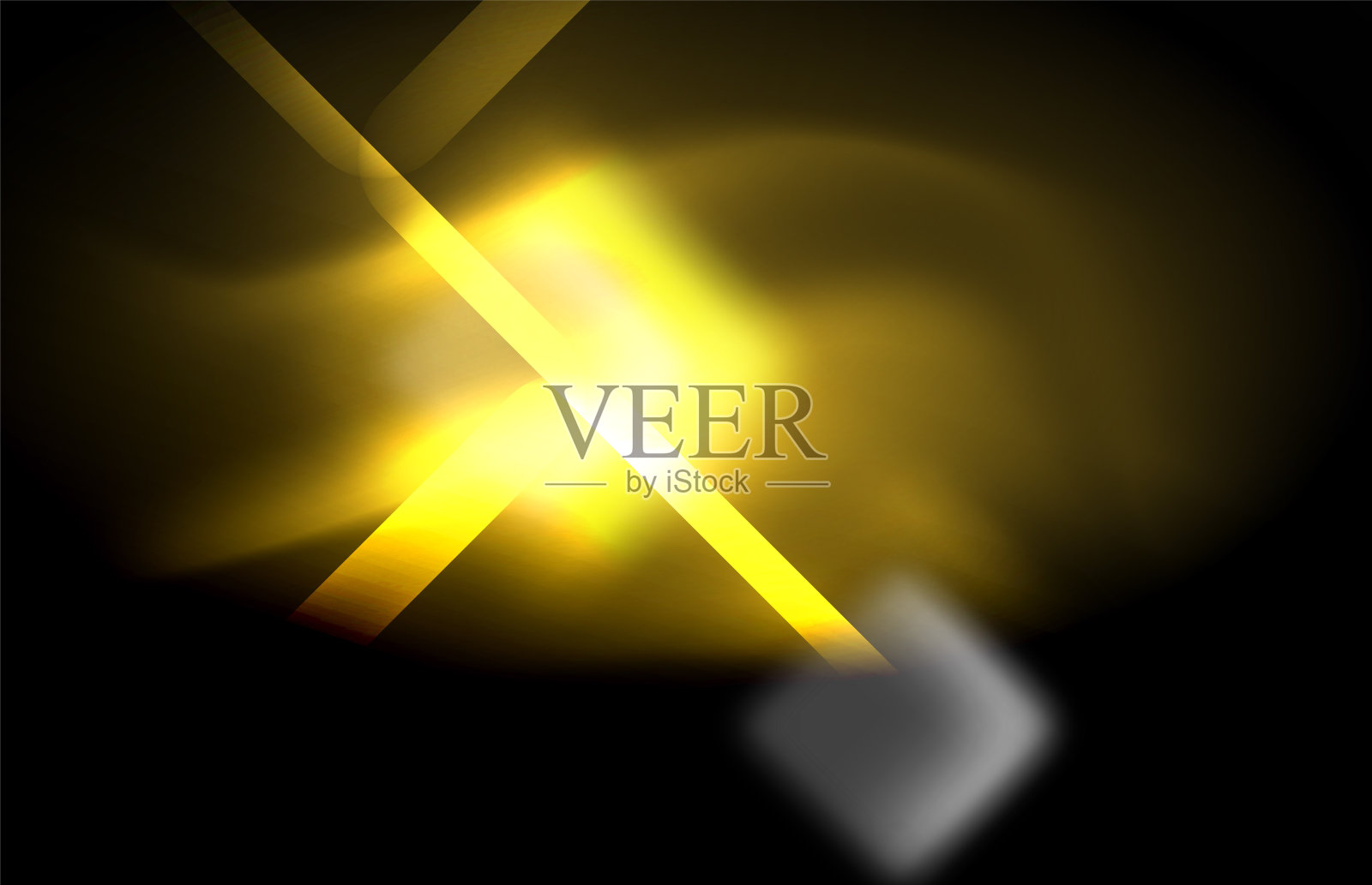 霓虹灯广场和线条灯在黑暗的背景和模糊的效果插画图片素材