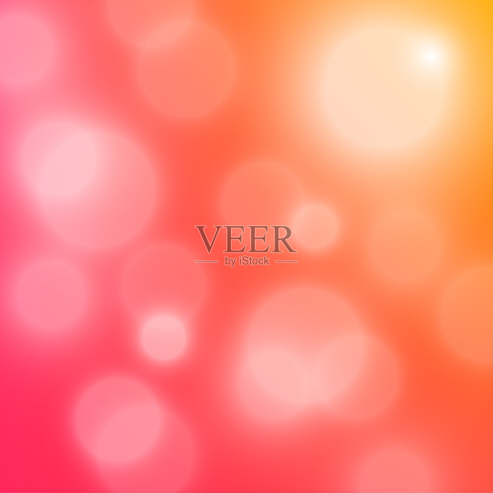 方形模糊散景背景，三维矢量覆盖插画图片素材