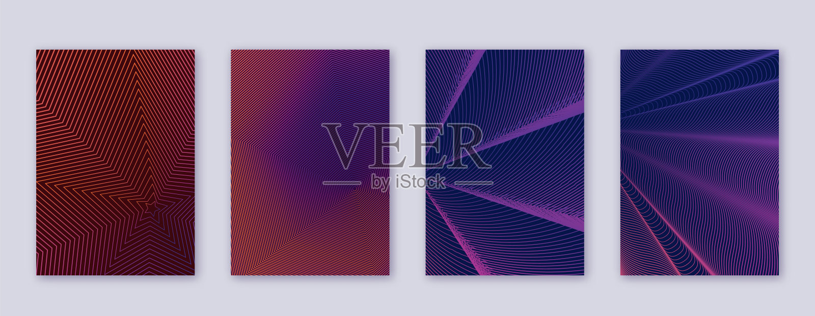 艺术的名片。抽象线条现代宣传册插画图片素材