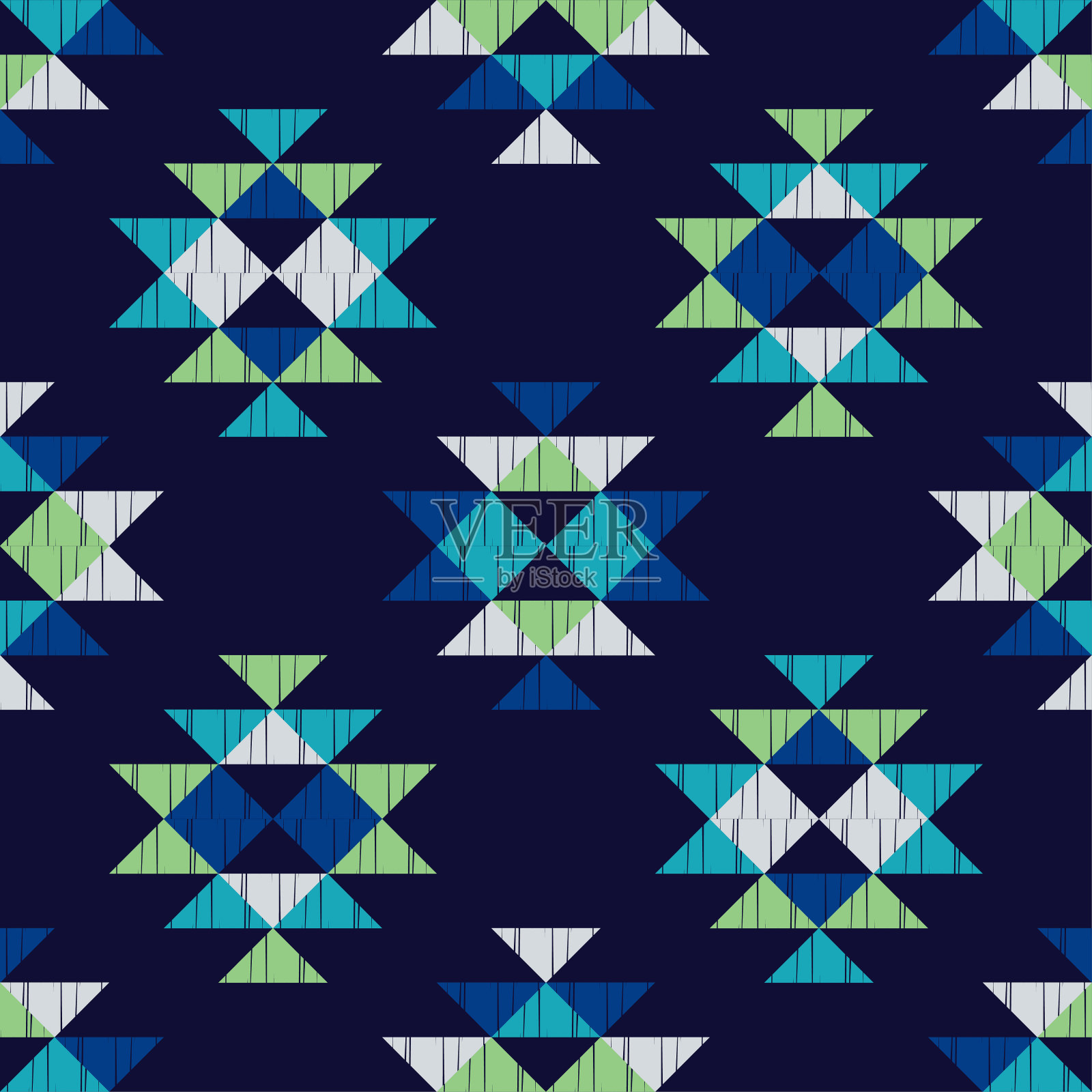 民族波西米亚无缝模式。织物上的刺绣。错落有致的纹理。插画图片素材