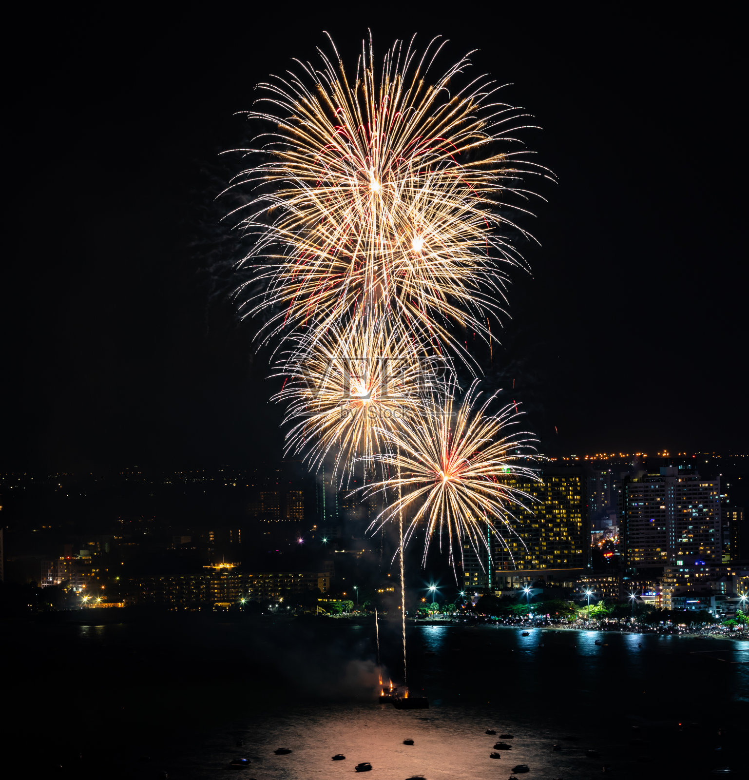 国际烟花芭堤雅庆祝泰国照片摄影图片