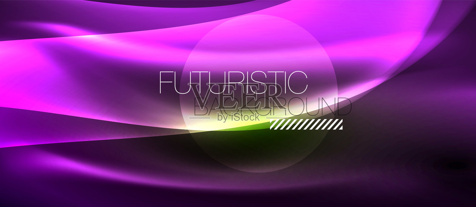 霓虹灯光波插画图片素材