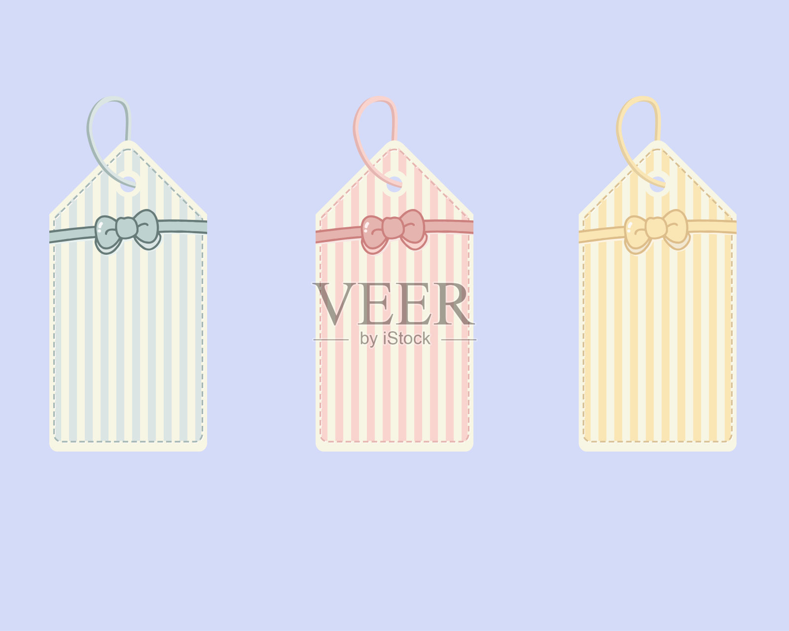 多彩的，零售标签，可爱，收集插画图片素材