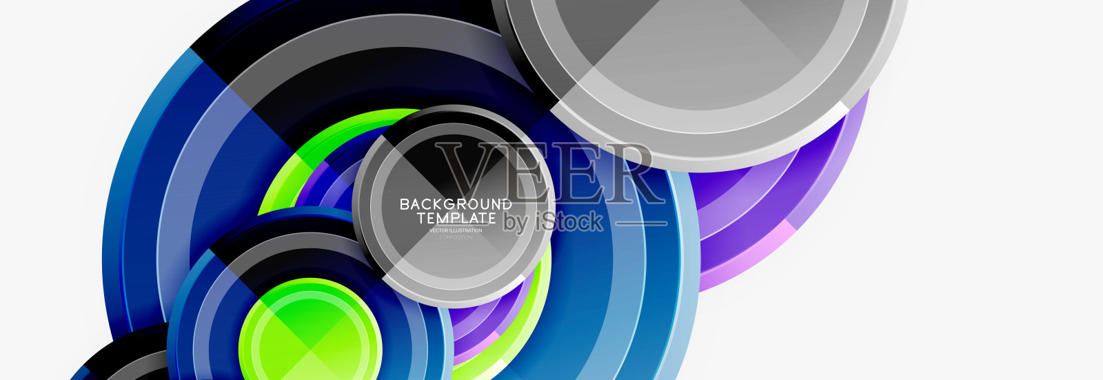 圆形图案，抽象圆形构图插画图片素材