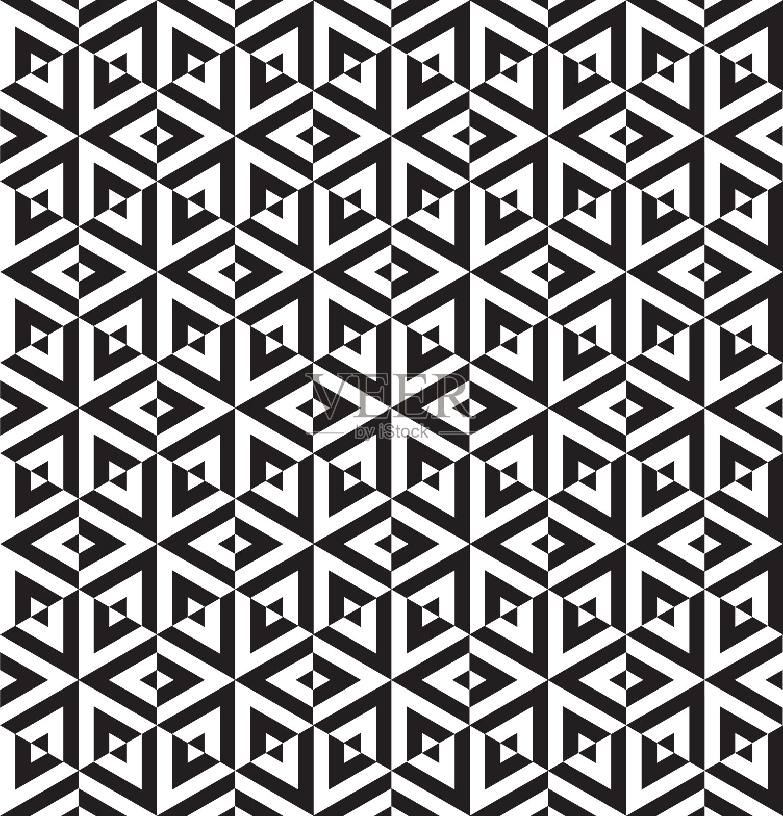 无缝抽象神圣几何三角形图案插画图片素材