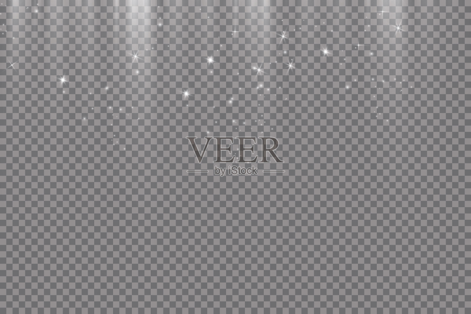 向量透明的阳光。聚光灯照亮的矢量场景。透明背景上的灯光效果插画图片素材