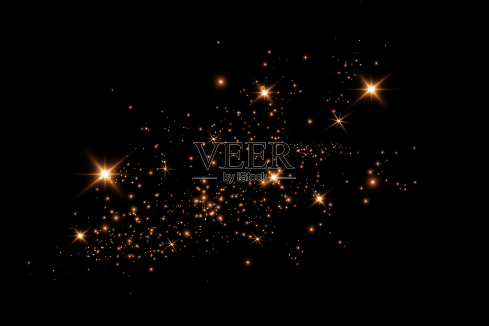 发出光的效果。矢量插图。圣诞节的闪光。灰尘设计元素图片