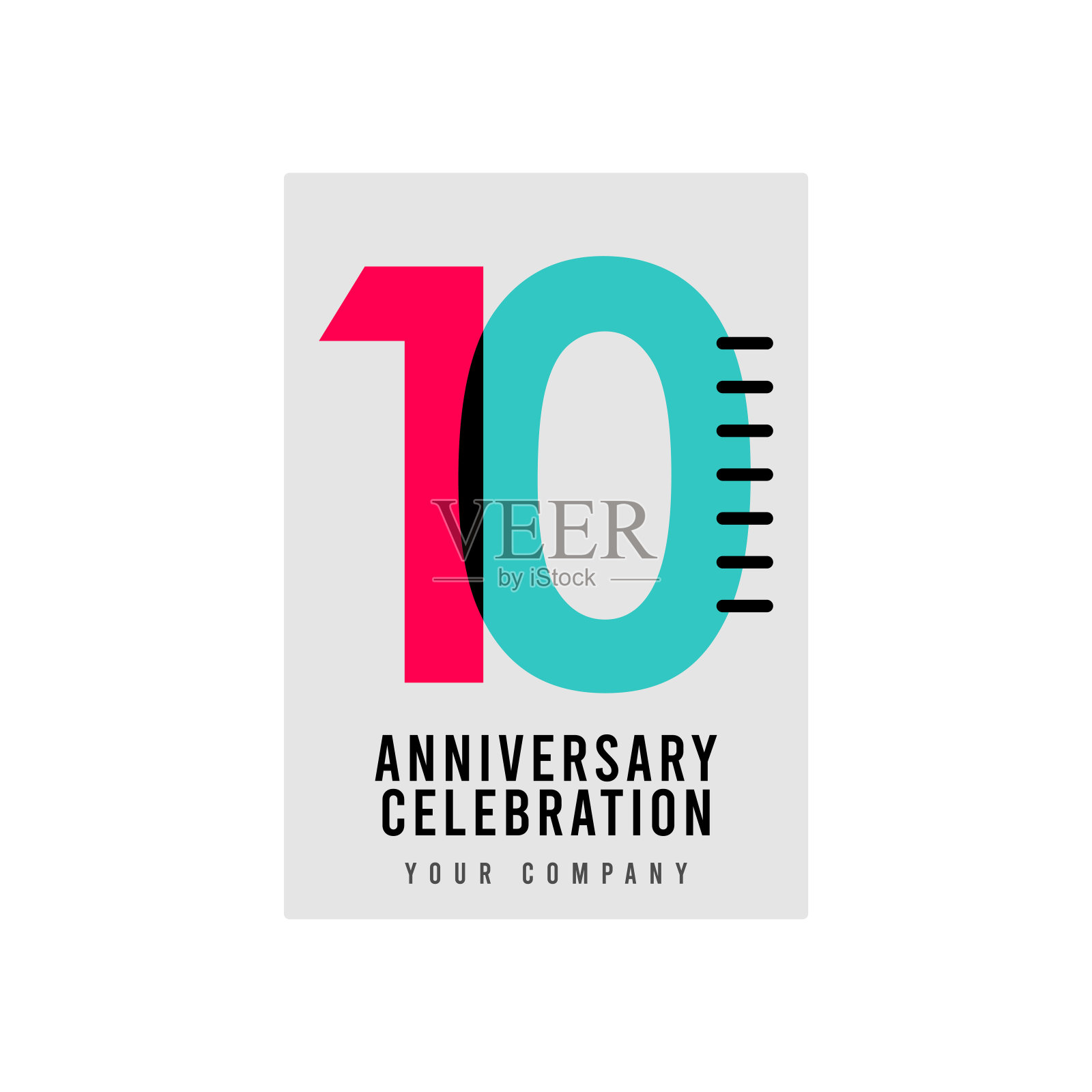 10周年矢量模板设计插图插画图片素材