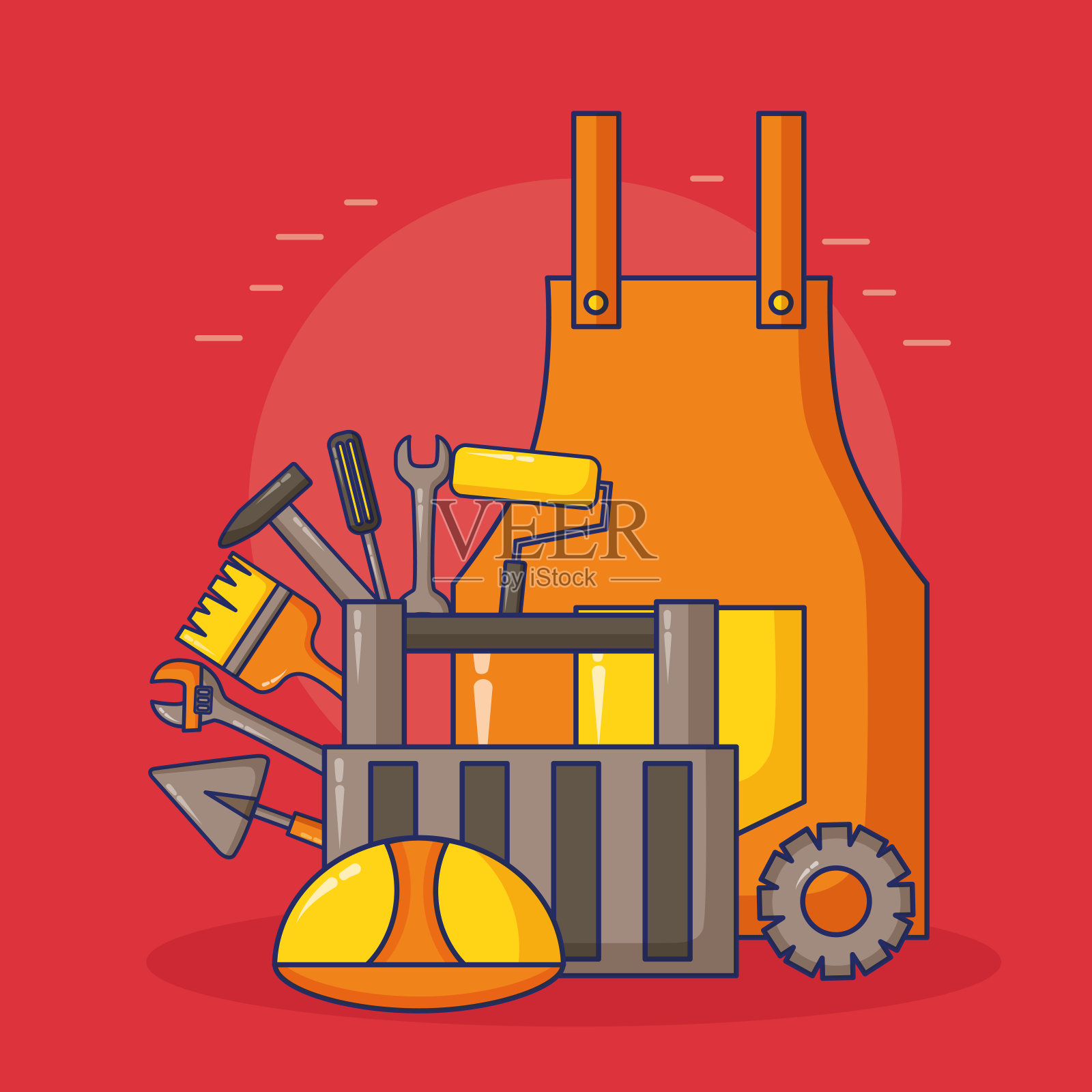 快乐的劳动节插画图片素材