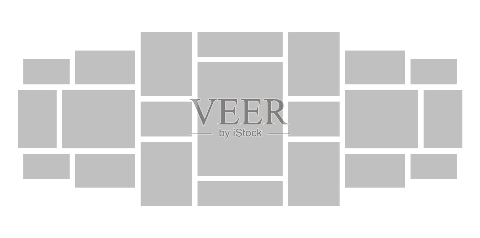 情绪板拼贴展示。矢量模板马赛克背景模型模式插画图片素材