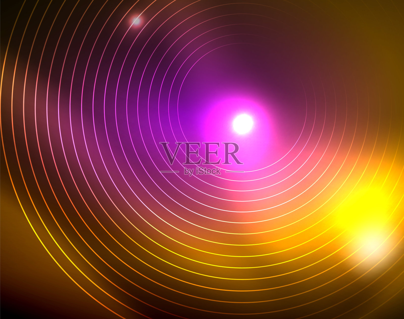 闪亮的圆发光的抽象背景插画图片素材