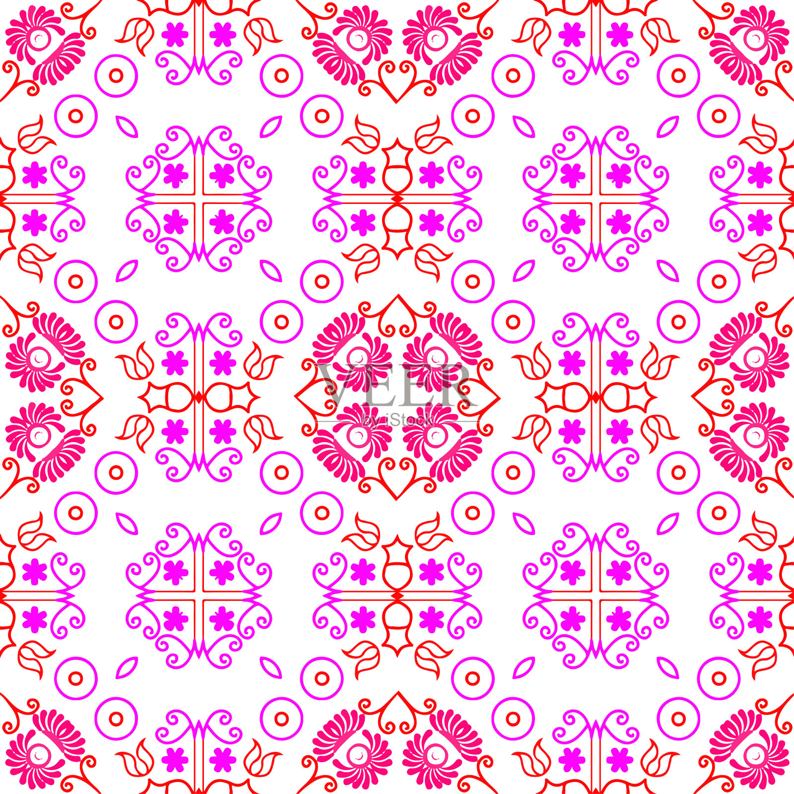 漂亮的64图案数字设计插画图片素材