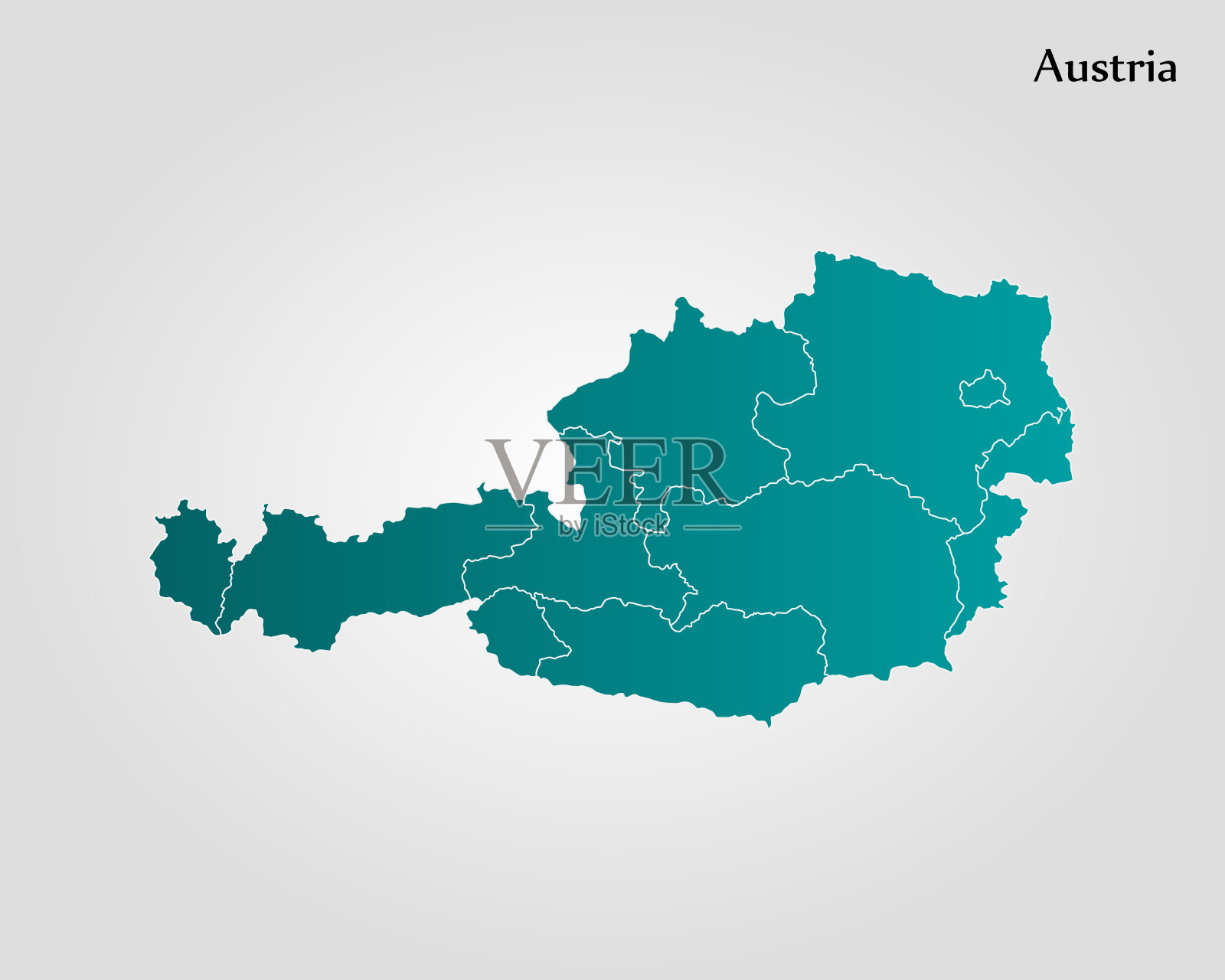 奥地利的地图插画图片素材