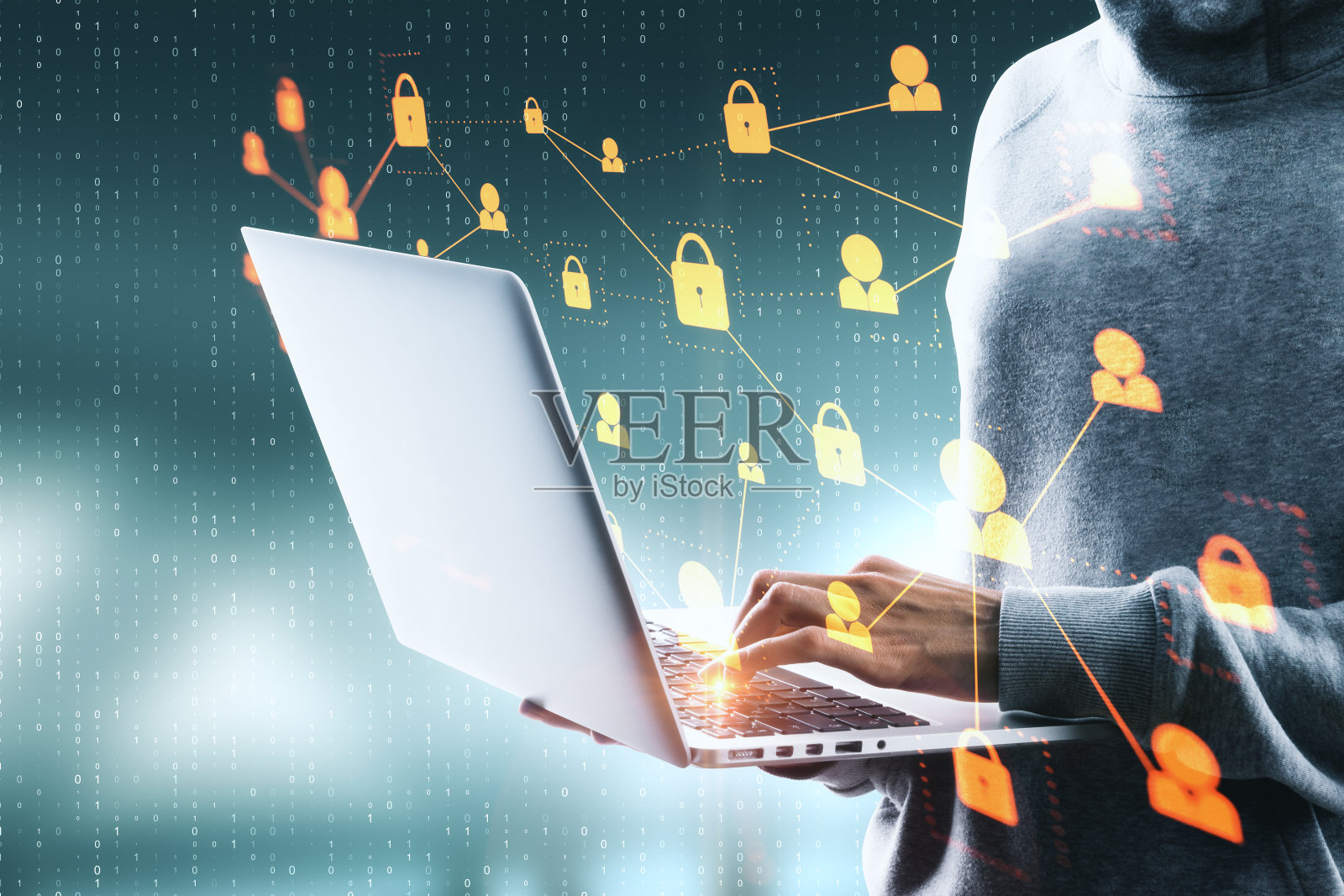 黑客行为与犯罪概念照片摄影图片