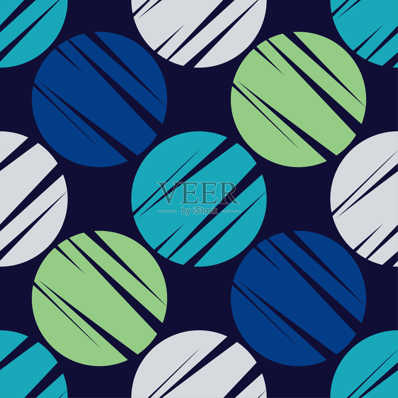 圆点无缝图案。民族人物的马赛克。图案纹理。插画图片素材