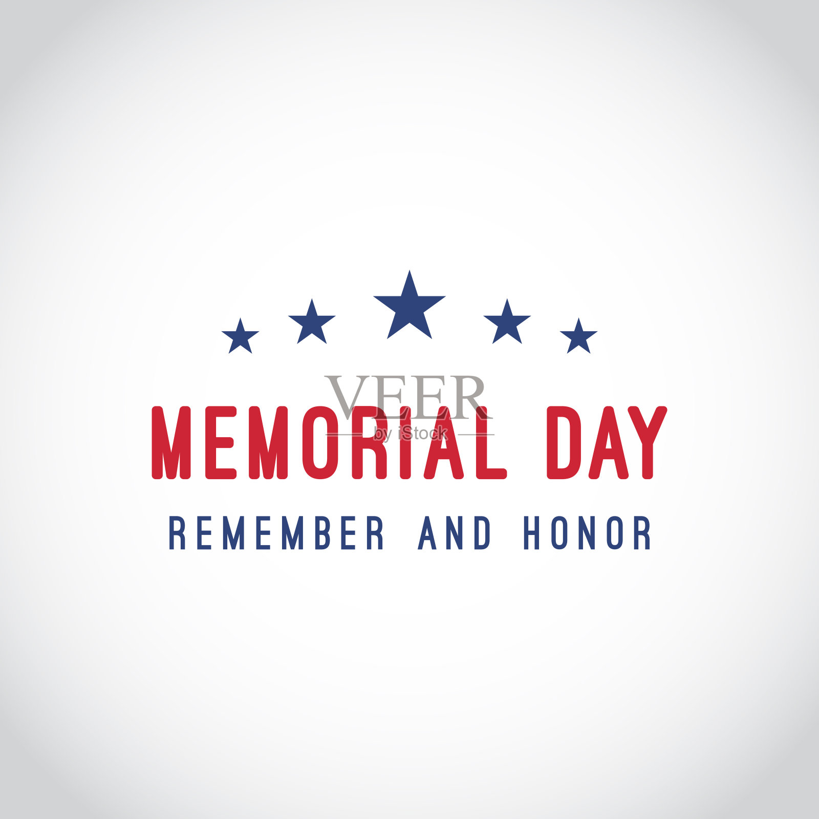 美国阵亡将士纪念日，铭记并致敬美国国旗插画图片素材