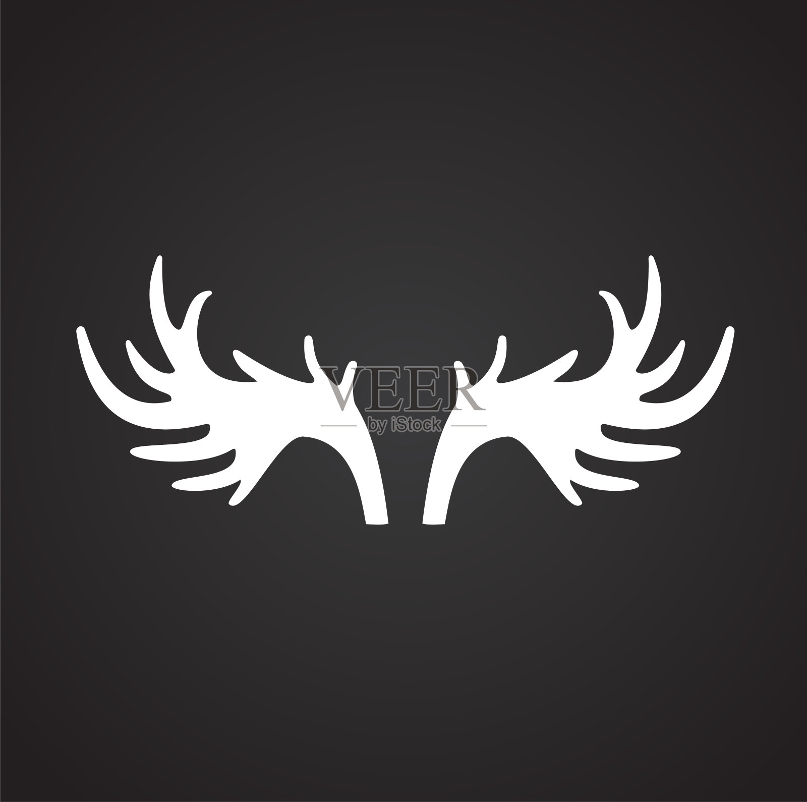 动物角图标的背景为图形和网页设计。简单的矢量信号。网站按钮或手机应用的互联网概念符号。设计元素图片