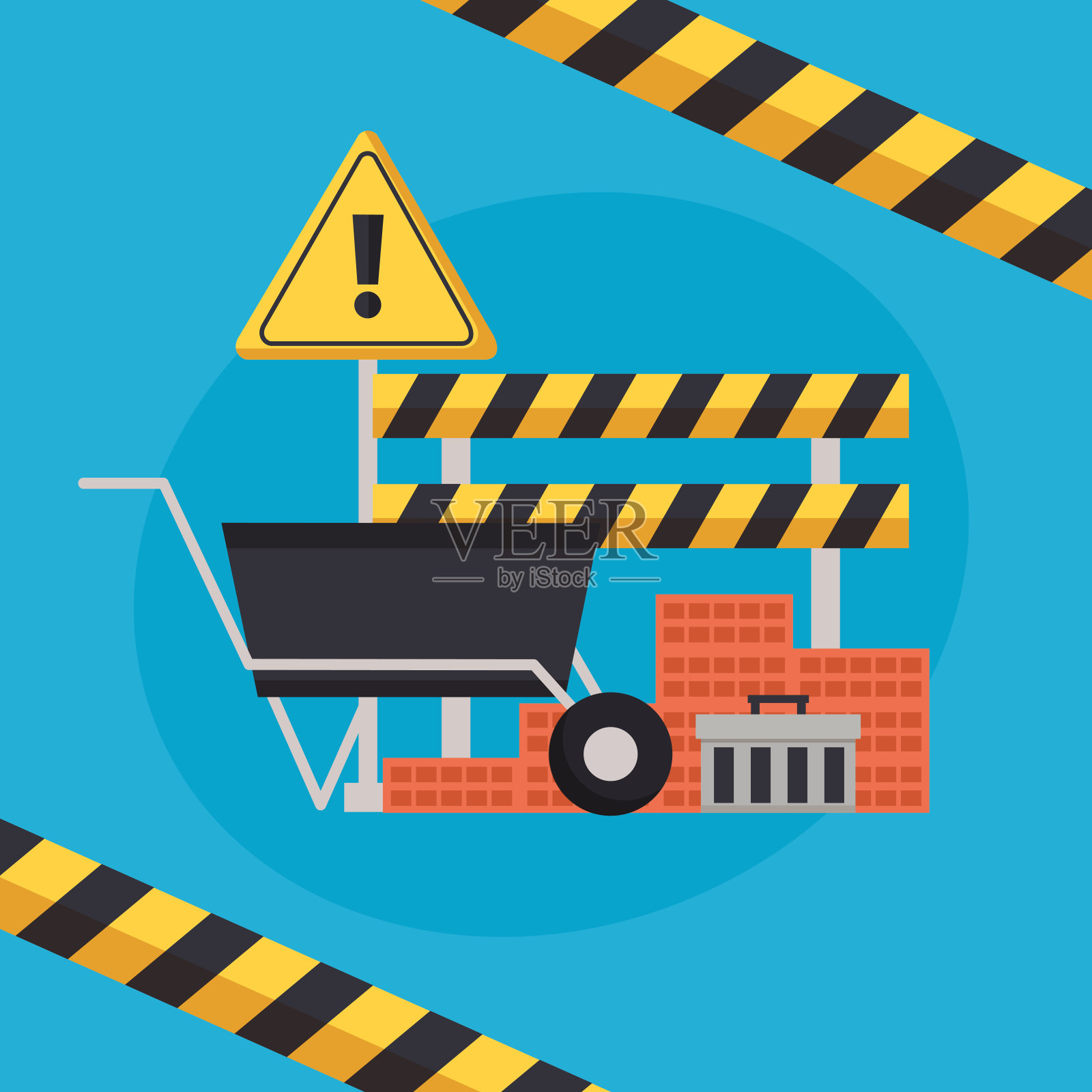 建筑设备图标插画图片素材