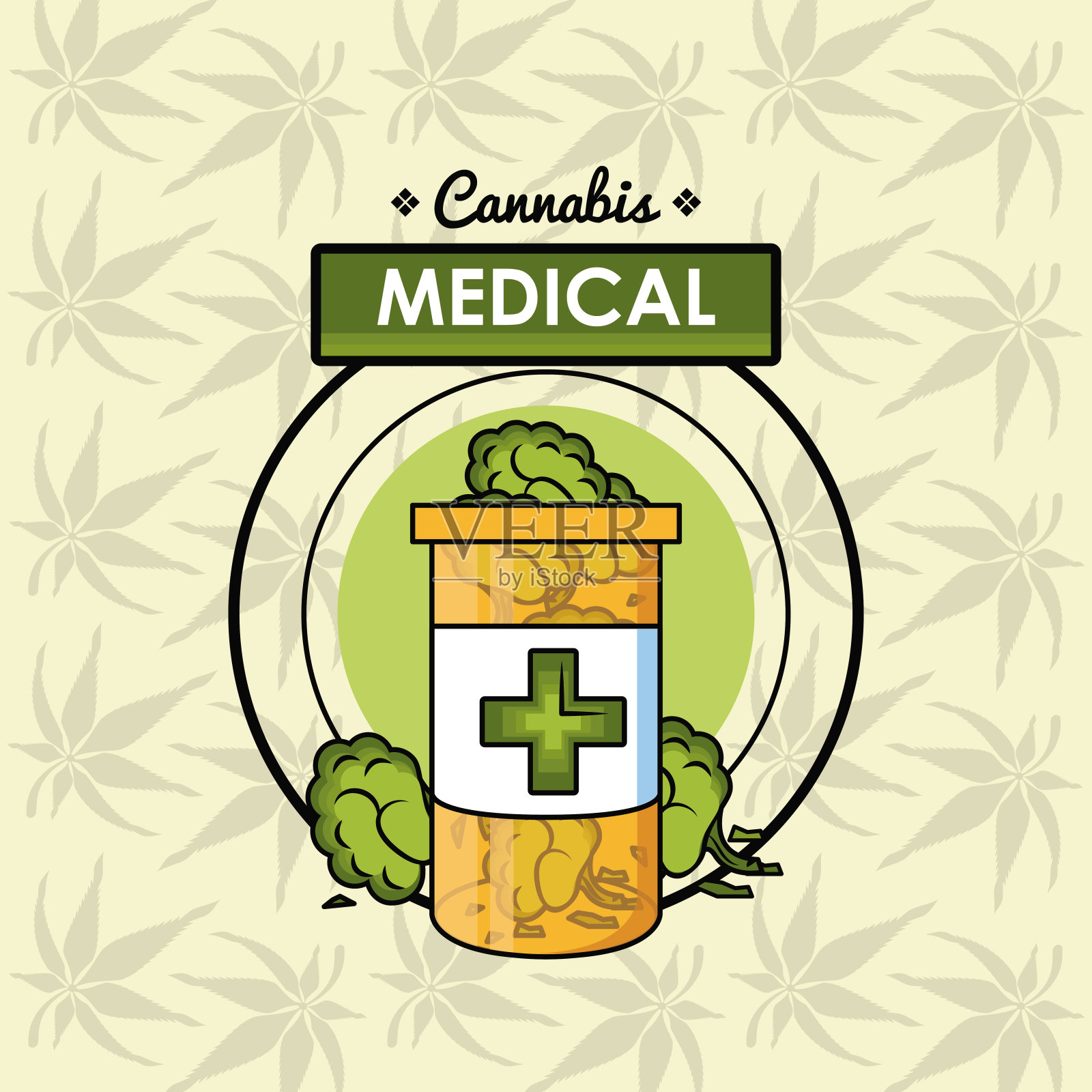 大麻医学概念插画图片素材