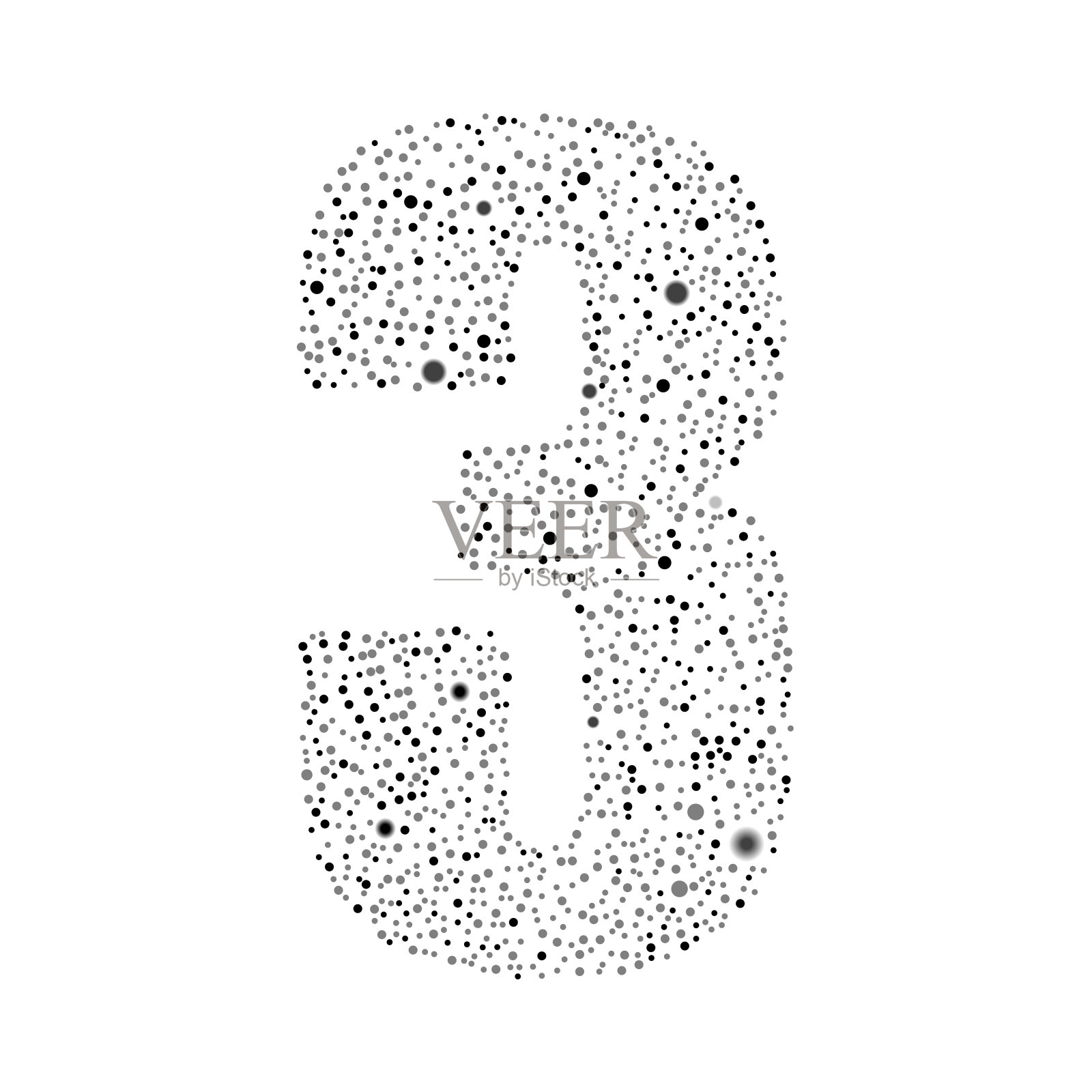 向量随机灰色小点数3。插画图片素材